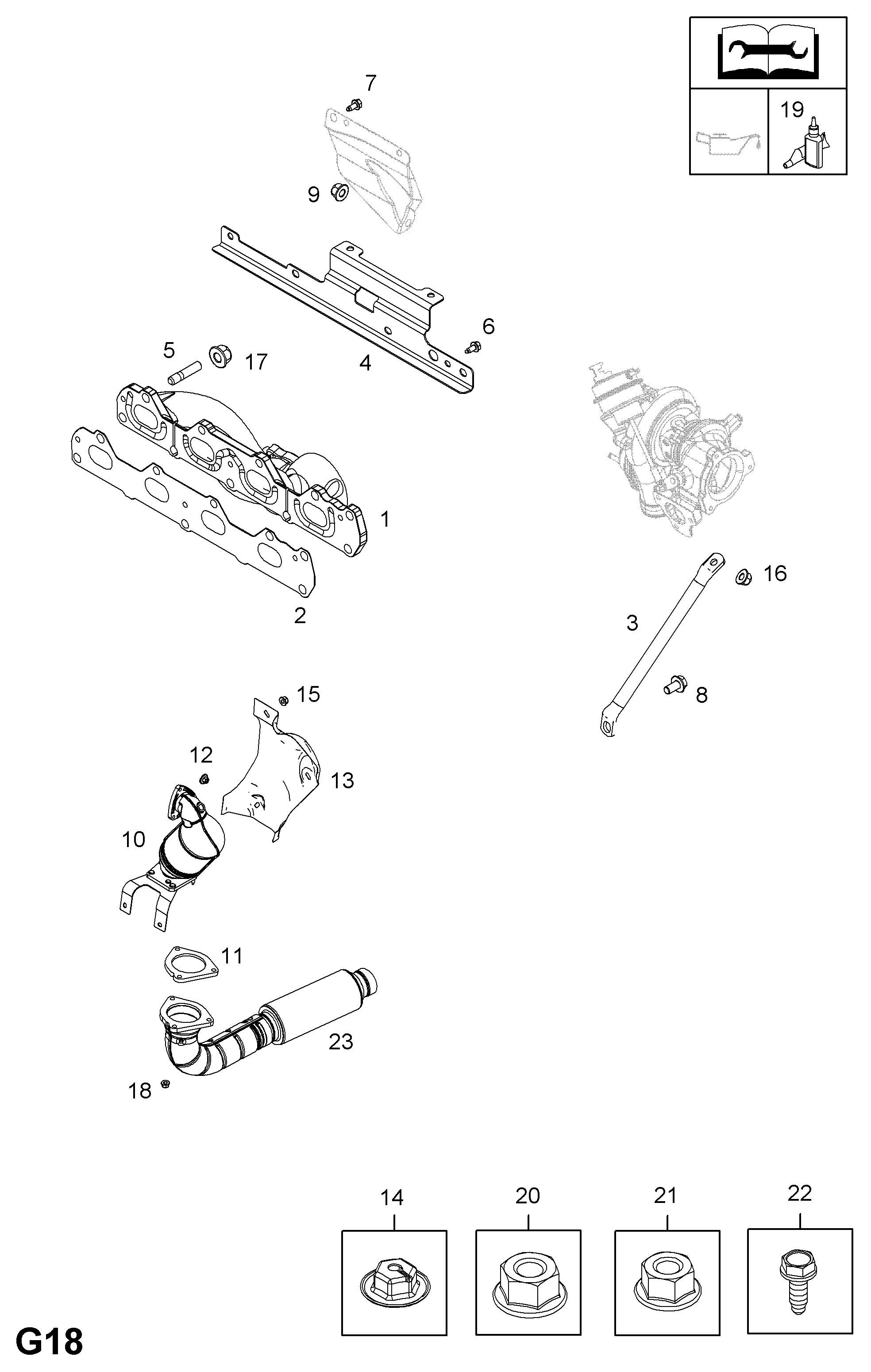 Opel 2064814 - Гайка, выпускной коллектор autospares.lv