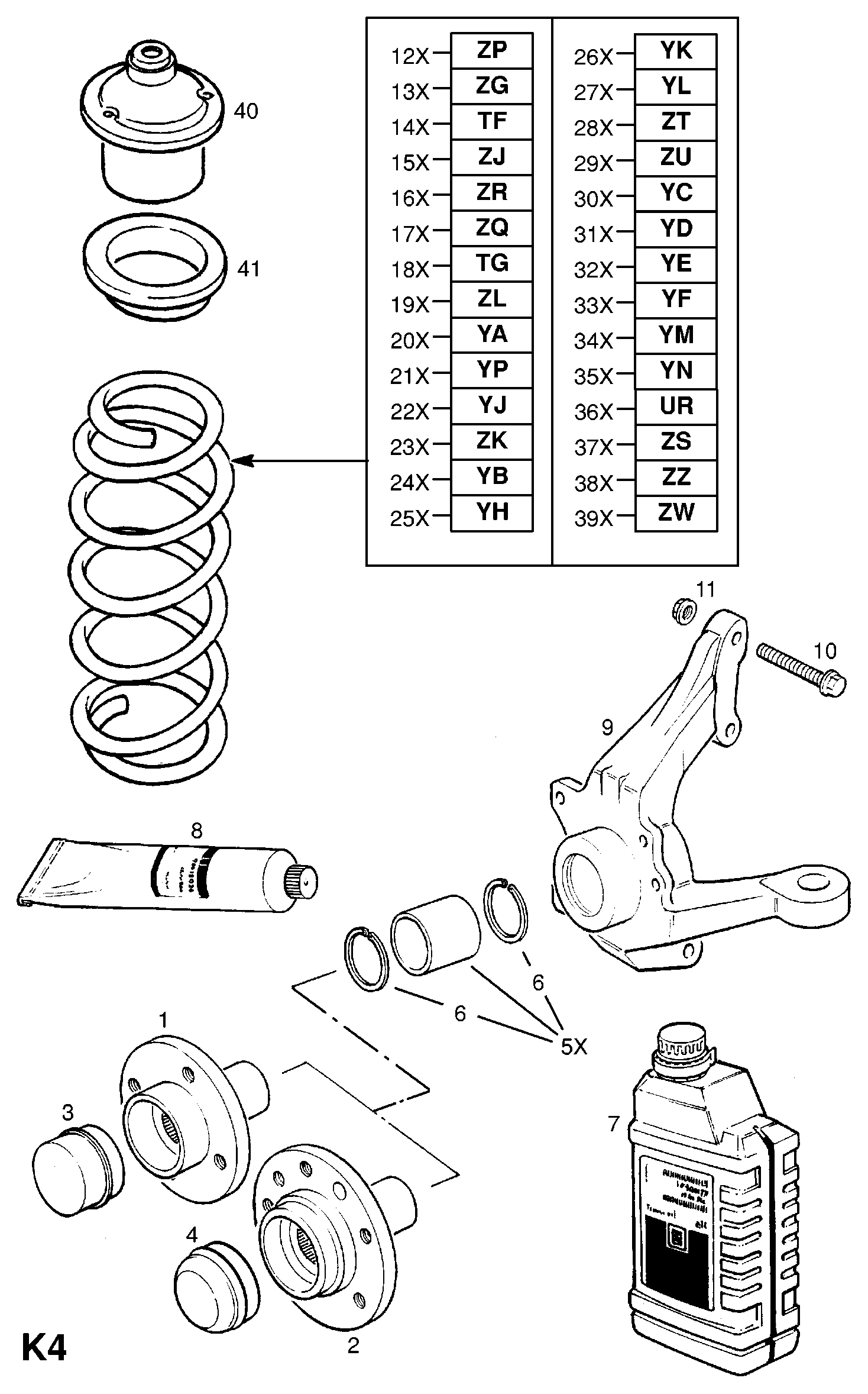 Opel 16 03 196 - Подшипник ступицы колеса, комплект autospares.lv