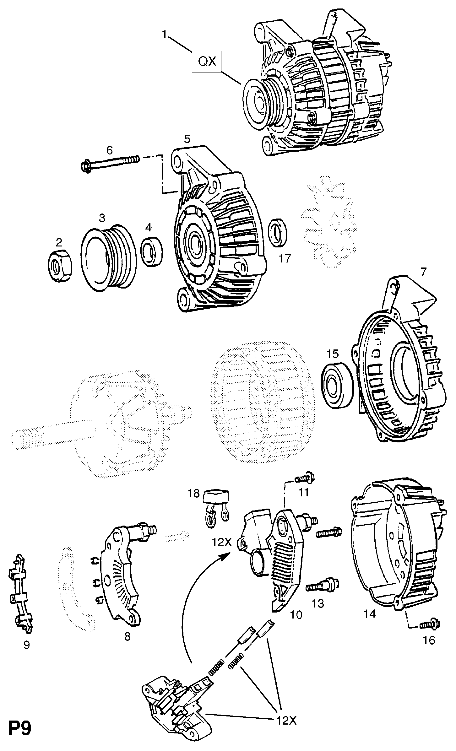 Vauxhall 62 04 008 - Генератор autospares.lv