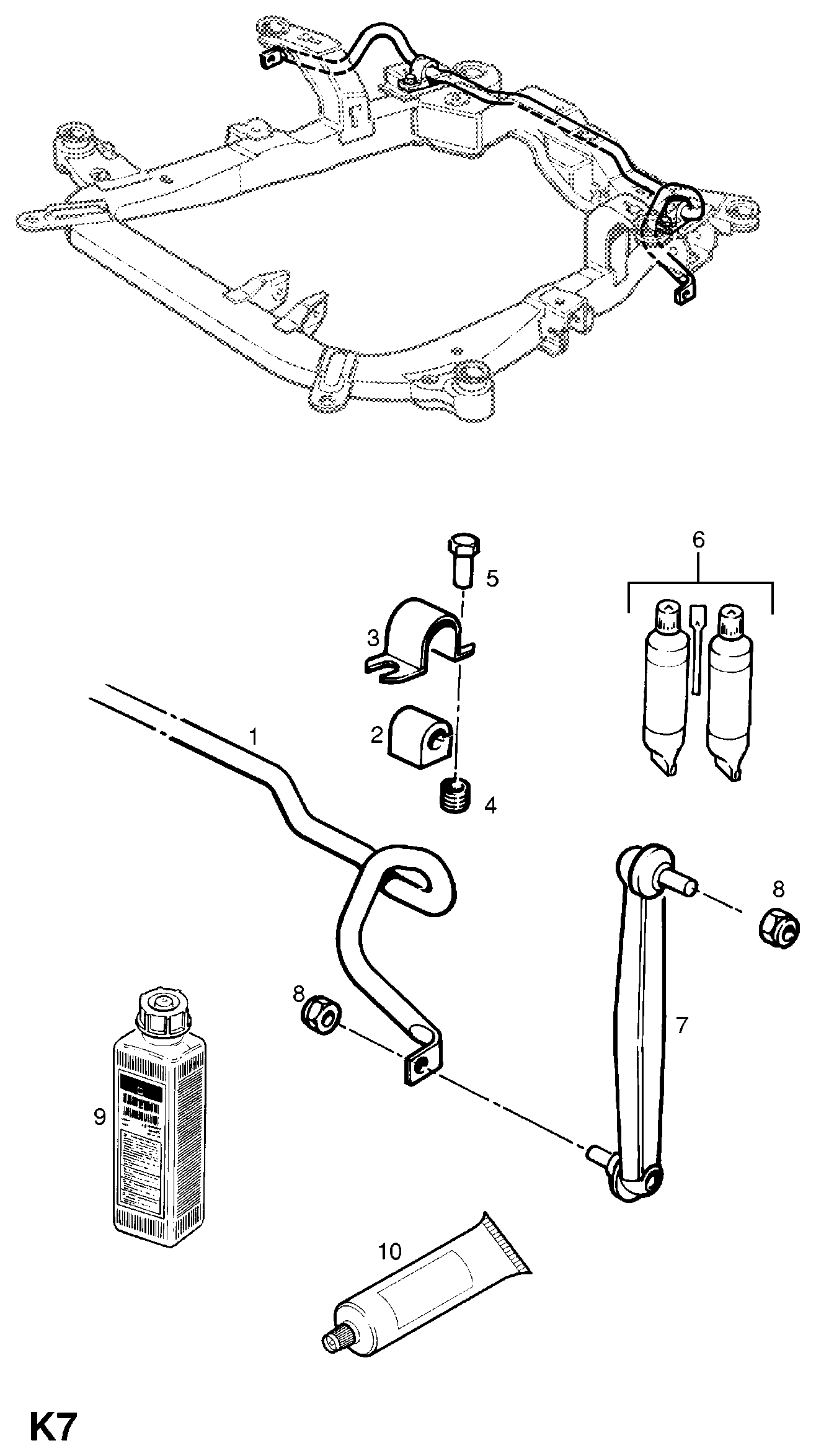 Vauxhall 350611 - Тяга / стойка, стабилизатор autospares.lv