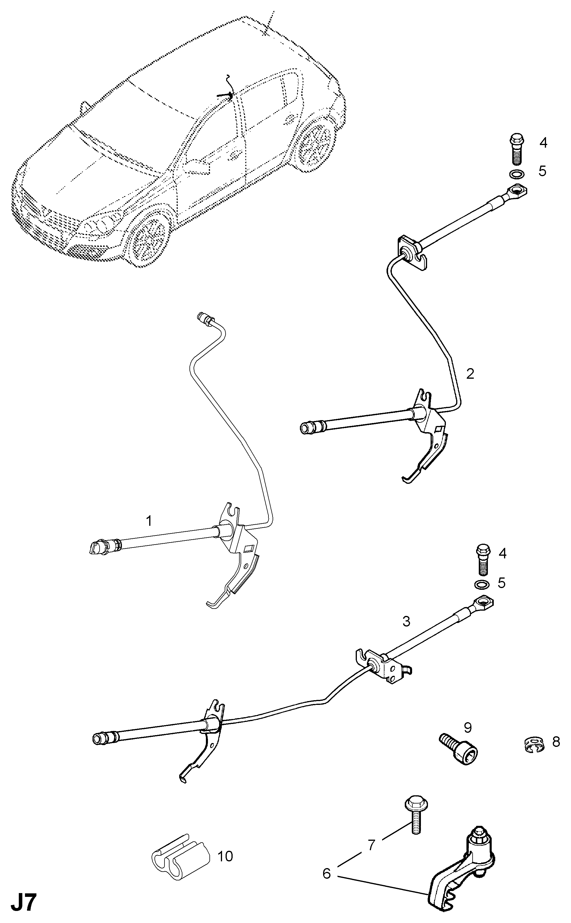 Chevrolet 55 62 247 - Тормозной шланг autospares.lv