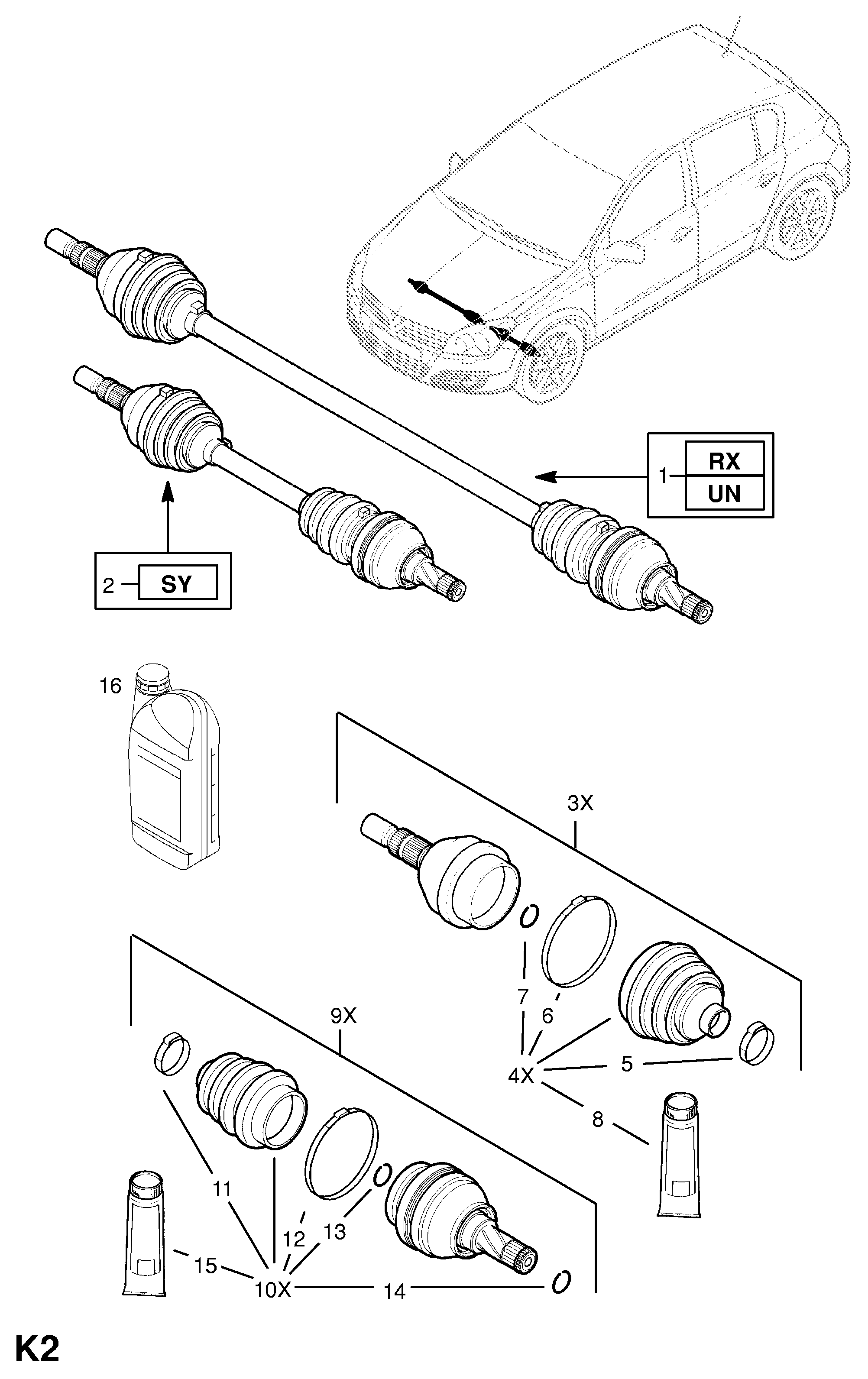 Opel 1603276 - Пыльник, приводной вал autospares.lv