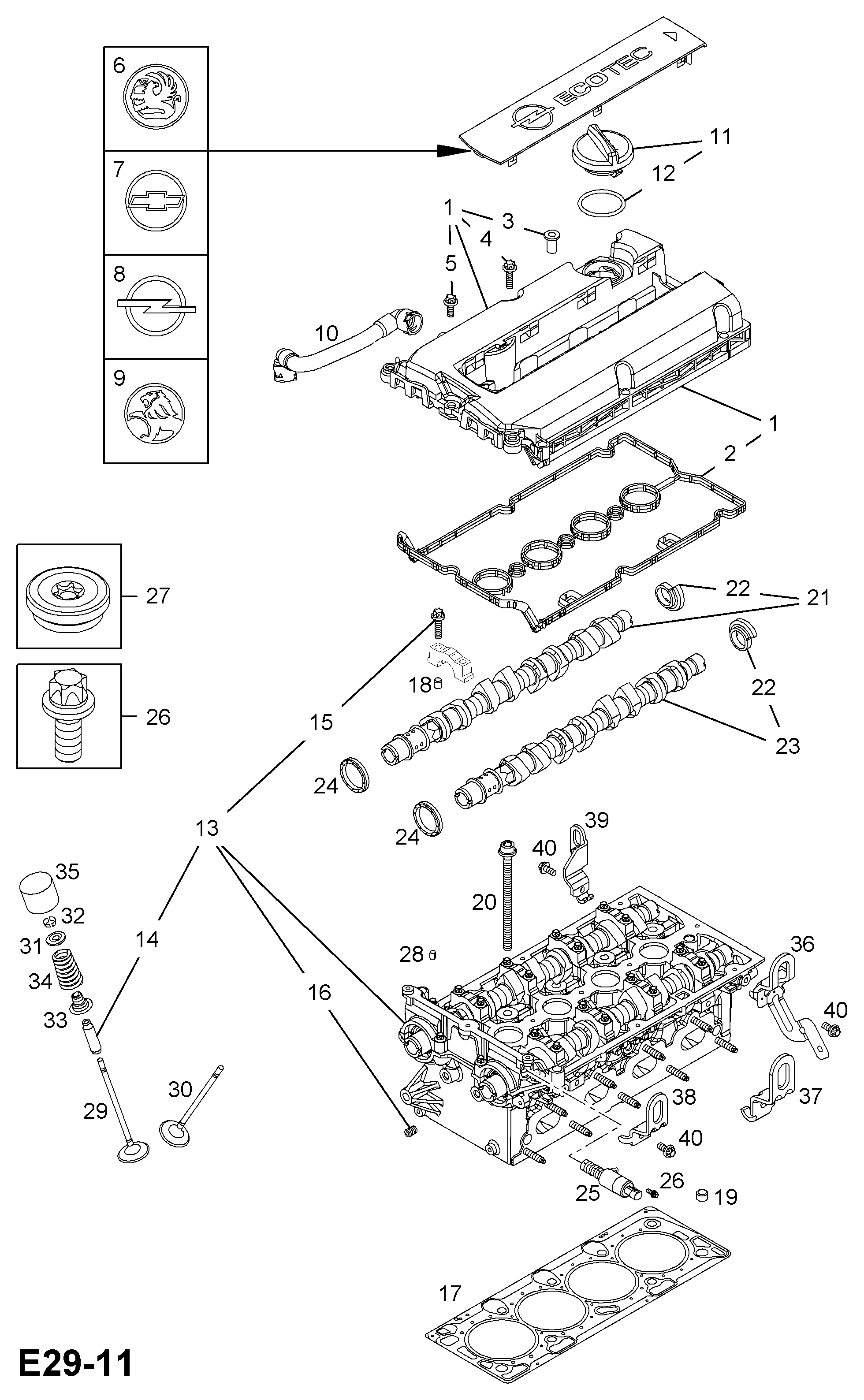 Opel 6 42 361 - Предохранительный клин клапана autospares.lv