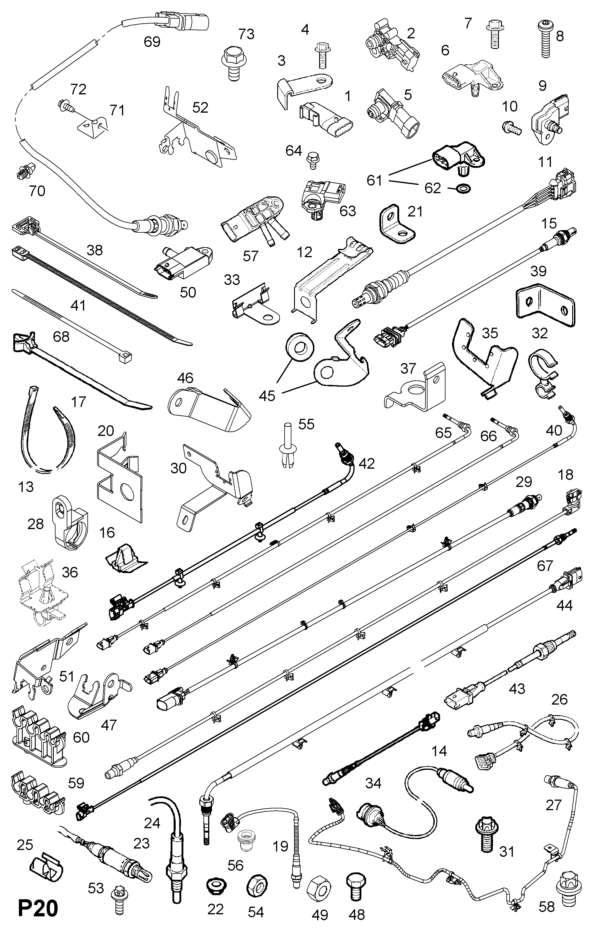 Opel 5855375 - Датчик, температура выхлопных газов autospares.lv