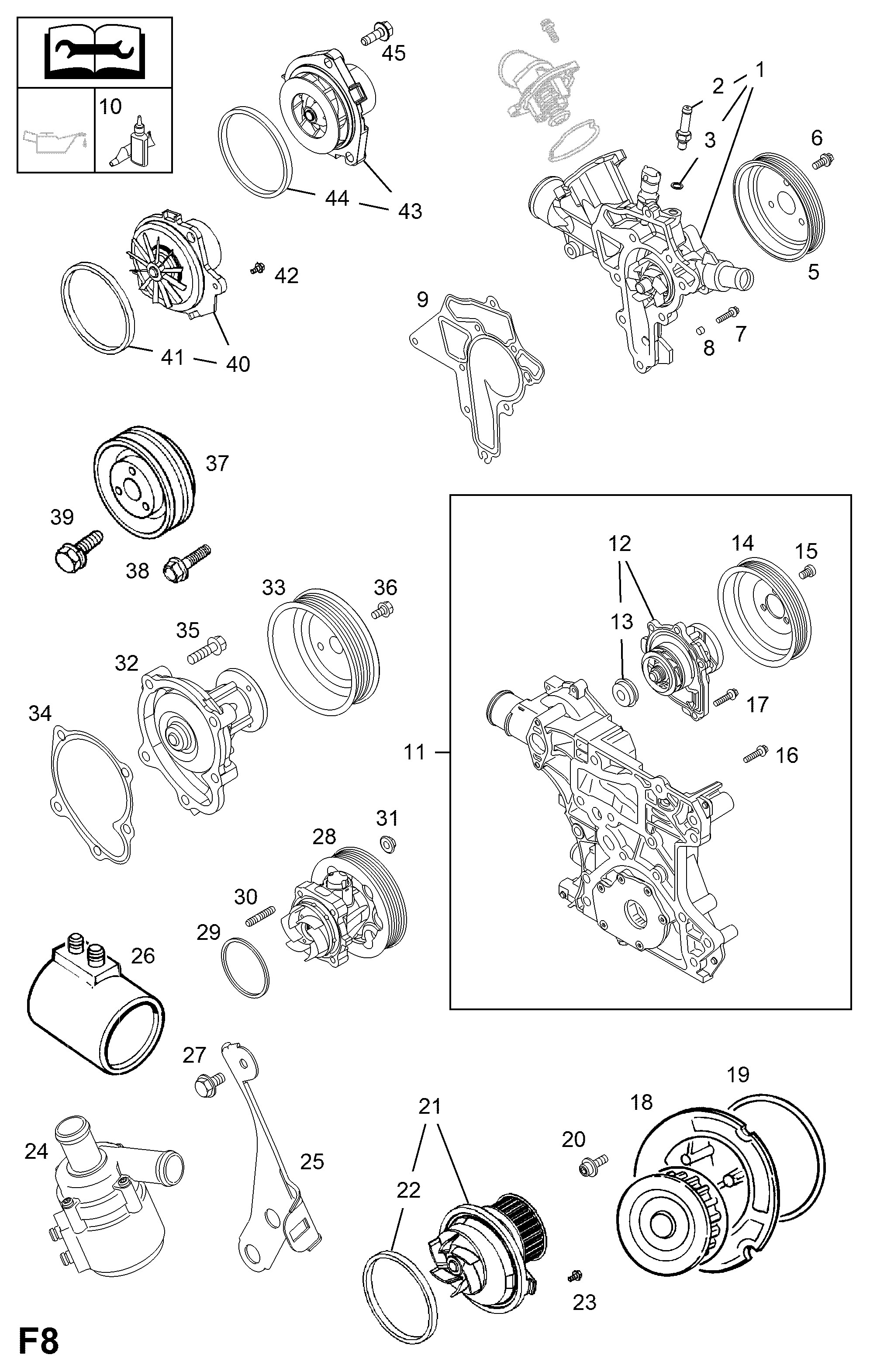 Opel 63 34 003 - Водяной насос autospares.lv