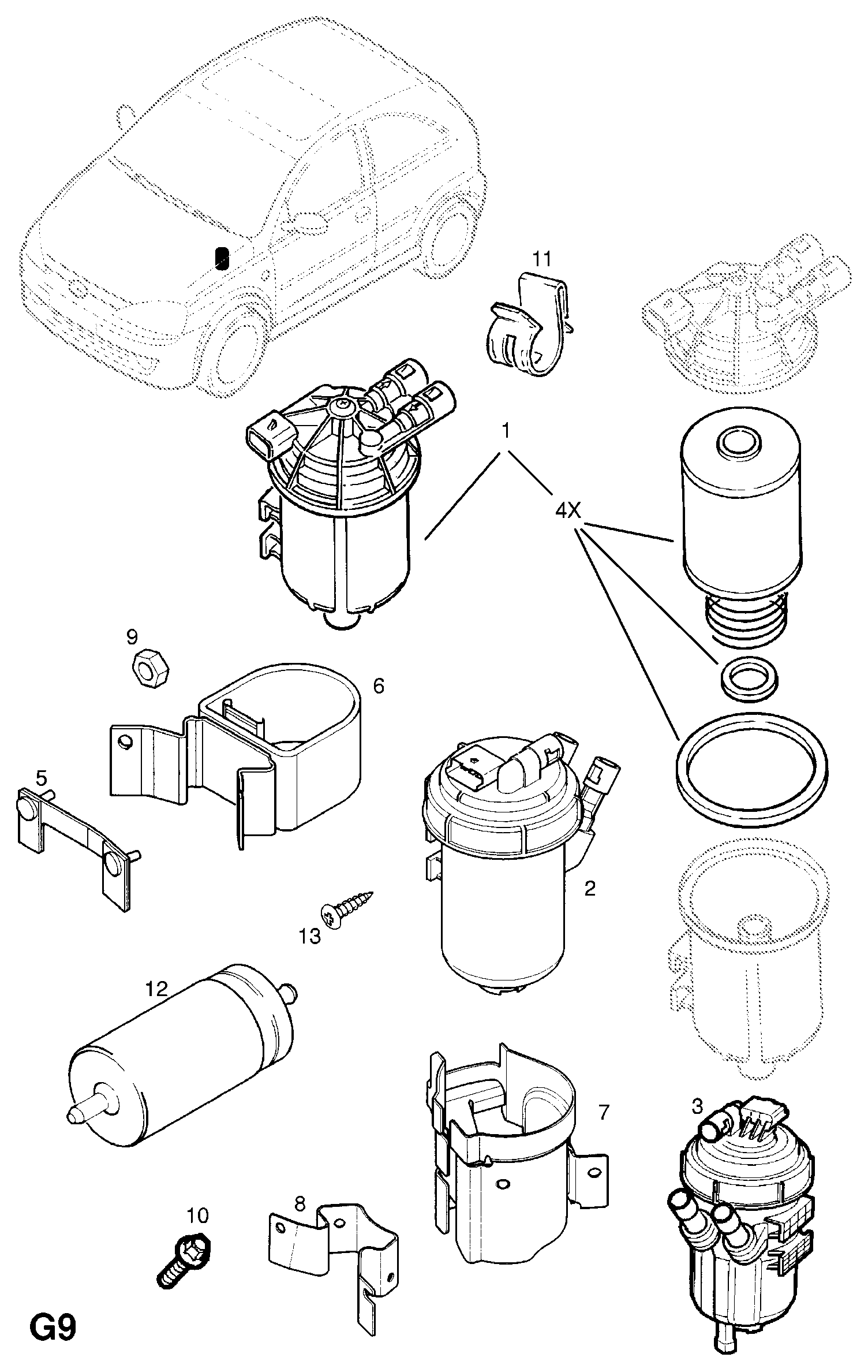 Opel 818568 - Топливный фильтр autospares.lv