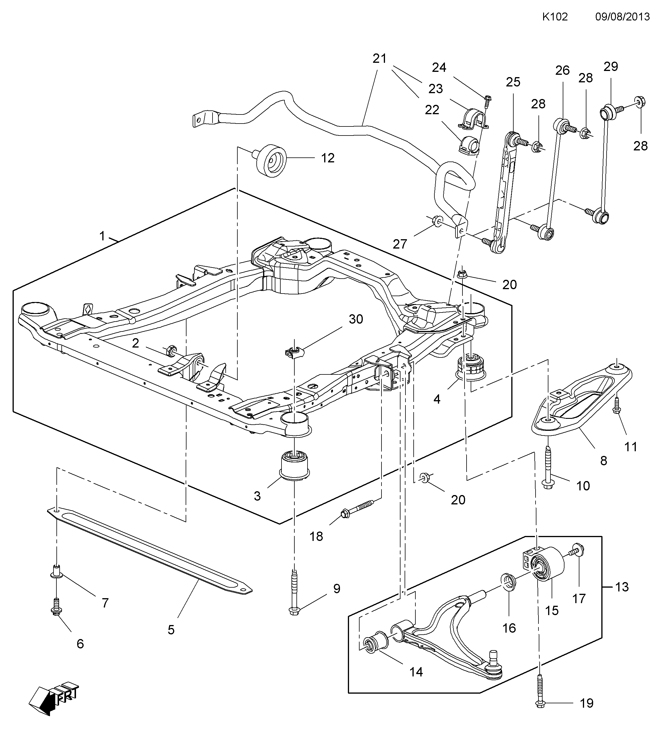 Chevrolet 350618 - Тяга / стойка, стабилизатор autospares.lv