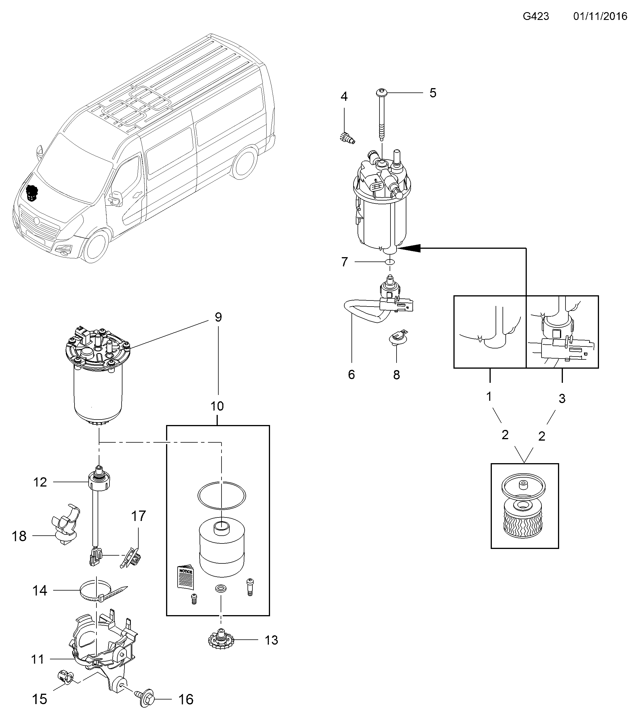 Opel 4423888 - Топливный фильтр autospares.lv