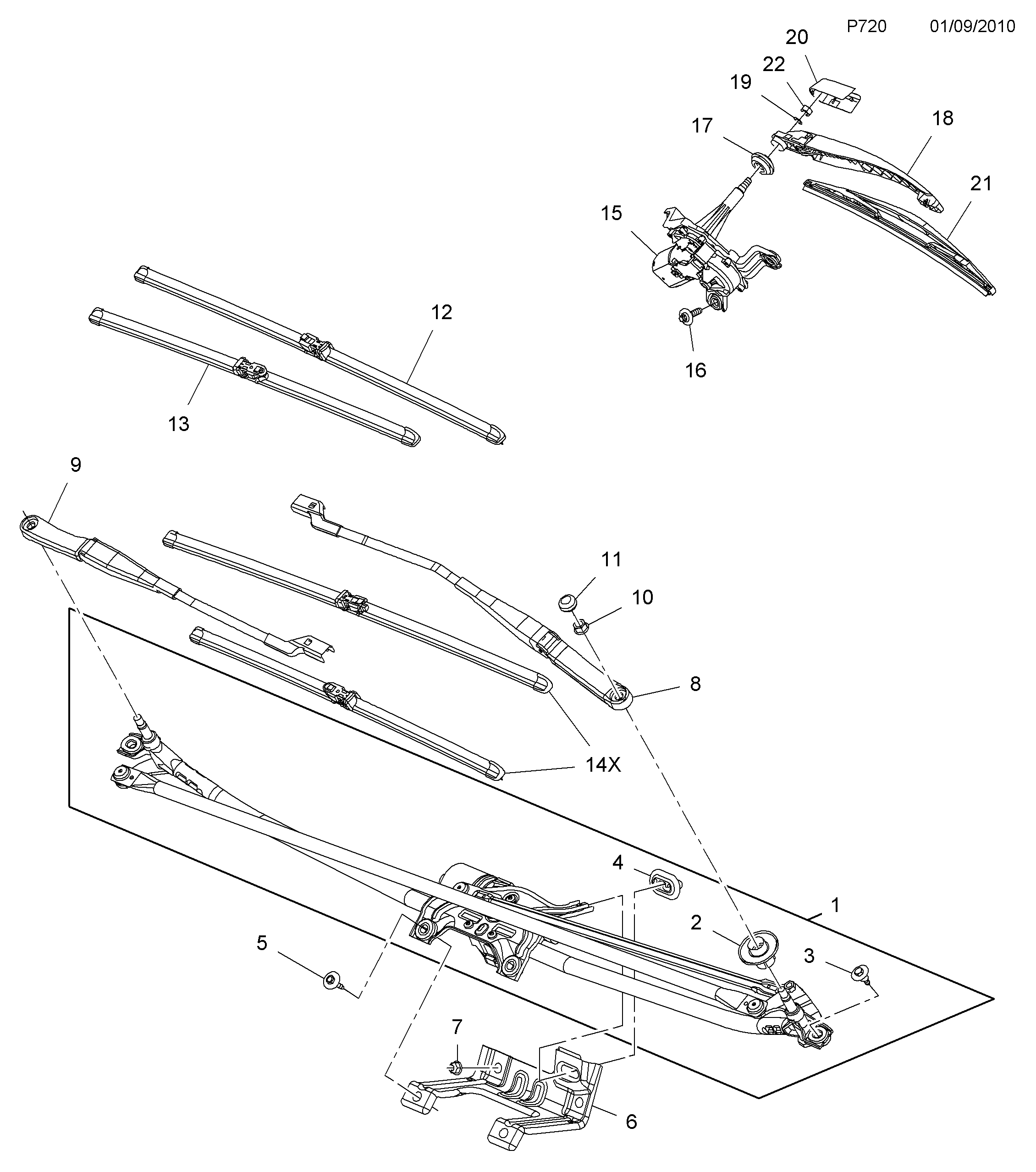 Opel 1272023 - Щетка стеклоочистителя autospares.lv