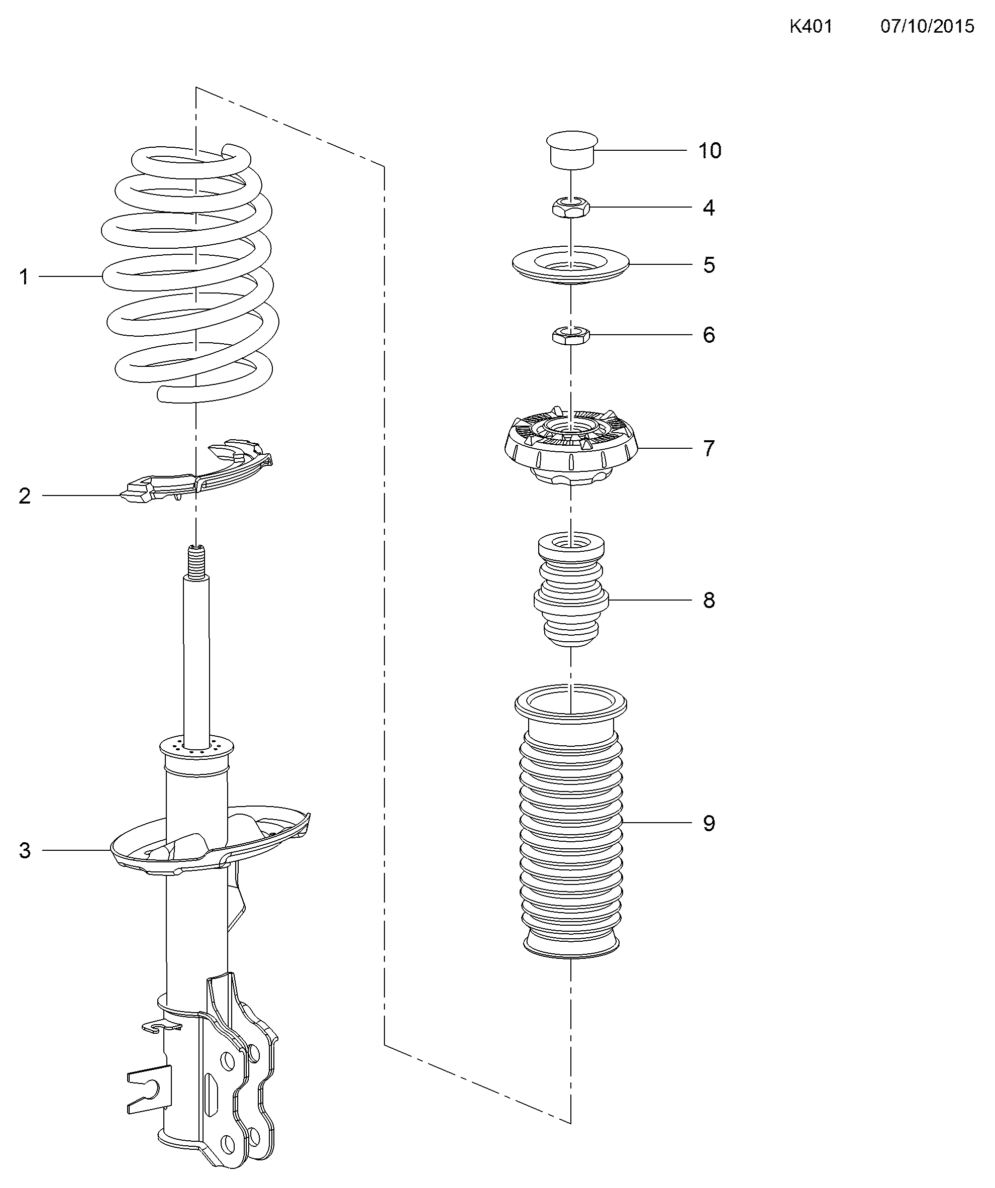 Vauxhall 3 44 834 - Опора стойки амортизатора, подушка autospares.lv