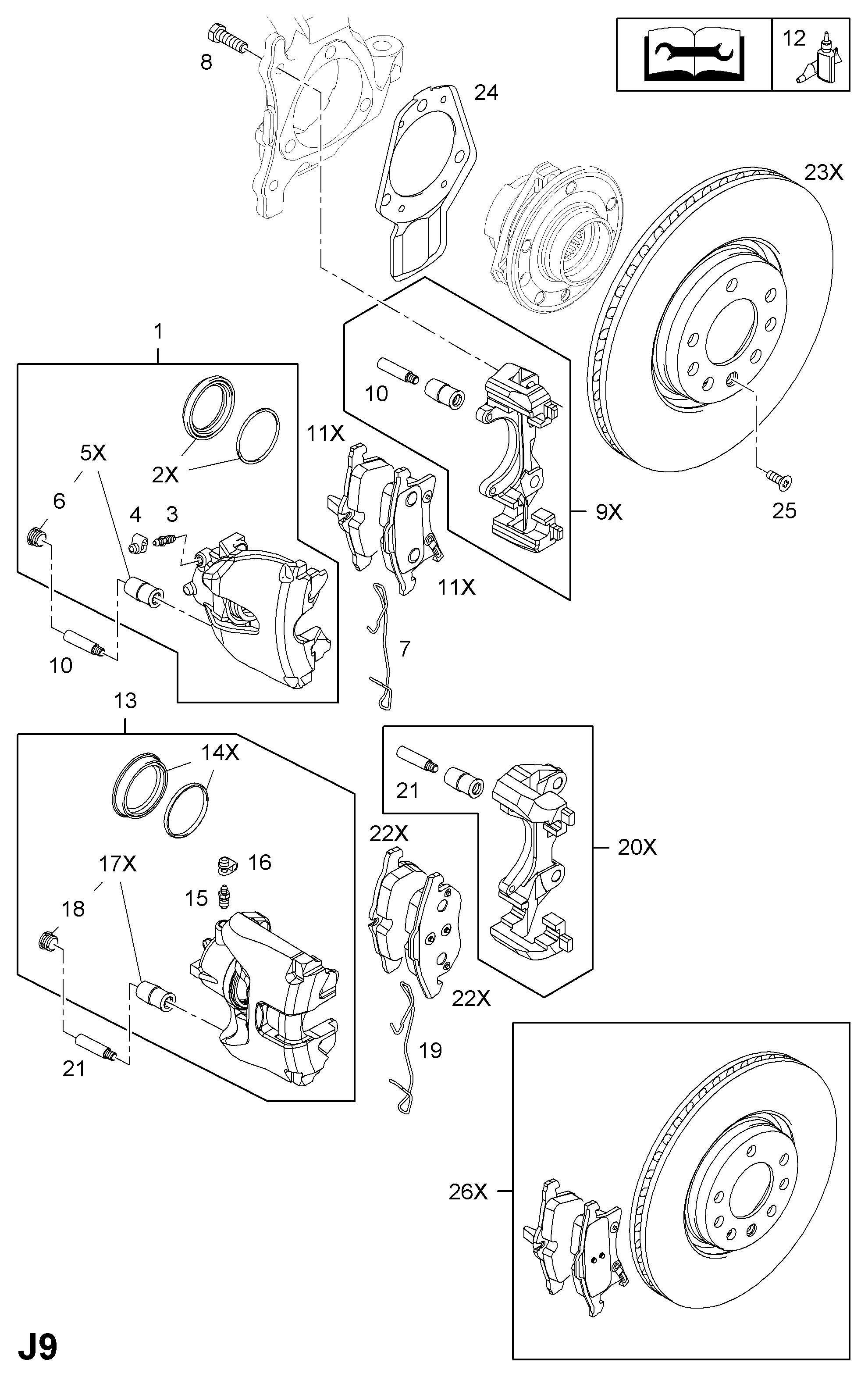 Opel 5542107 - Тормозной суппорт autospares.lv