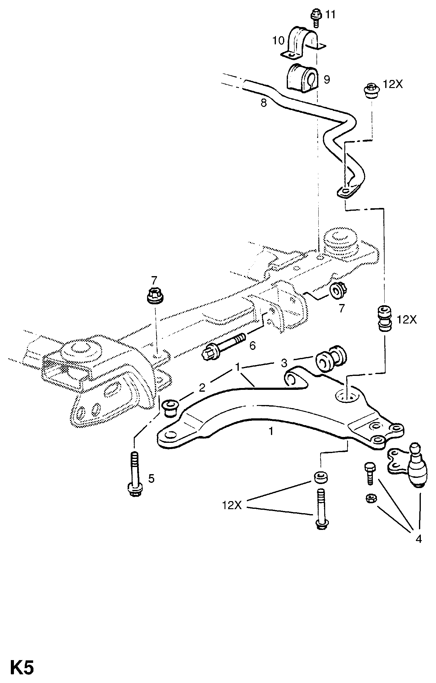 Opel 352362 - Сайлентблок, рычаг подвески колеса autospares.lv