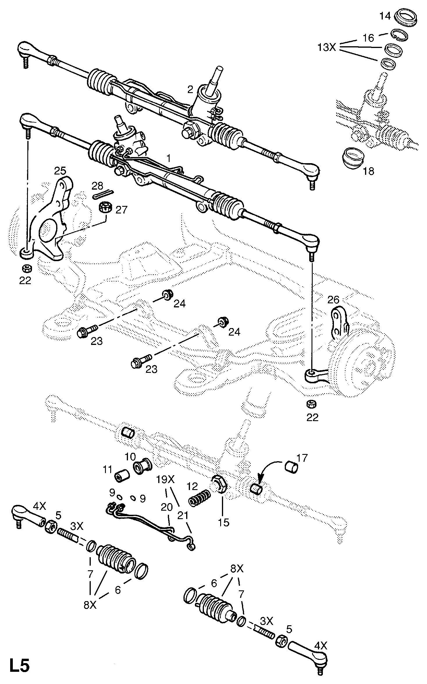 Opel 322189 - Осевой шарнир, рулевая тяга autospares.lv