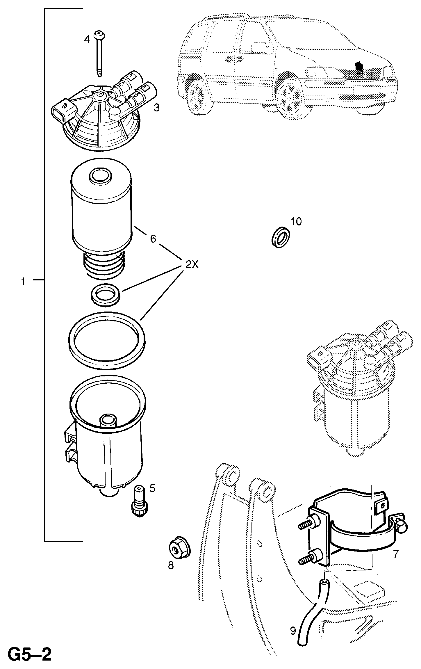 Opel 8 18 537 - Топливный фильтр autospares.lv