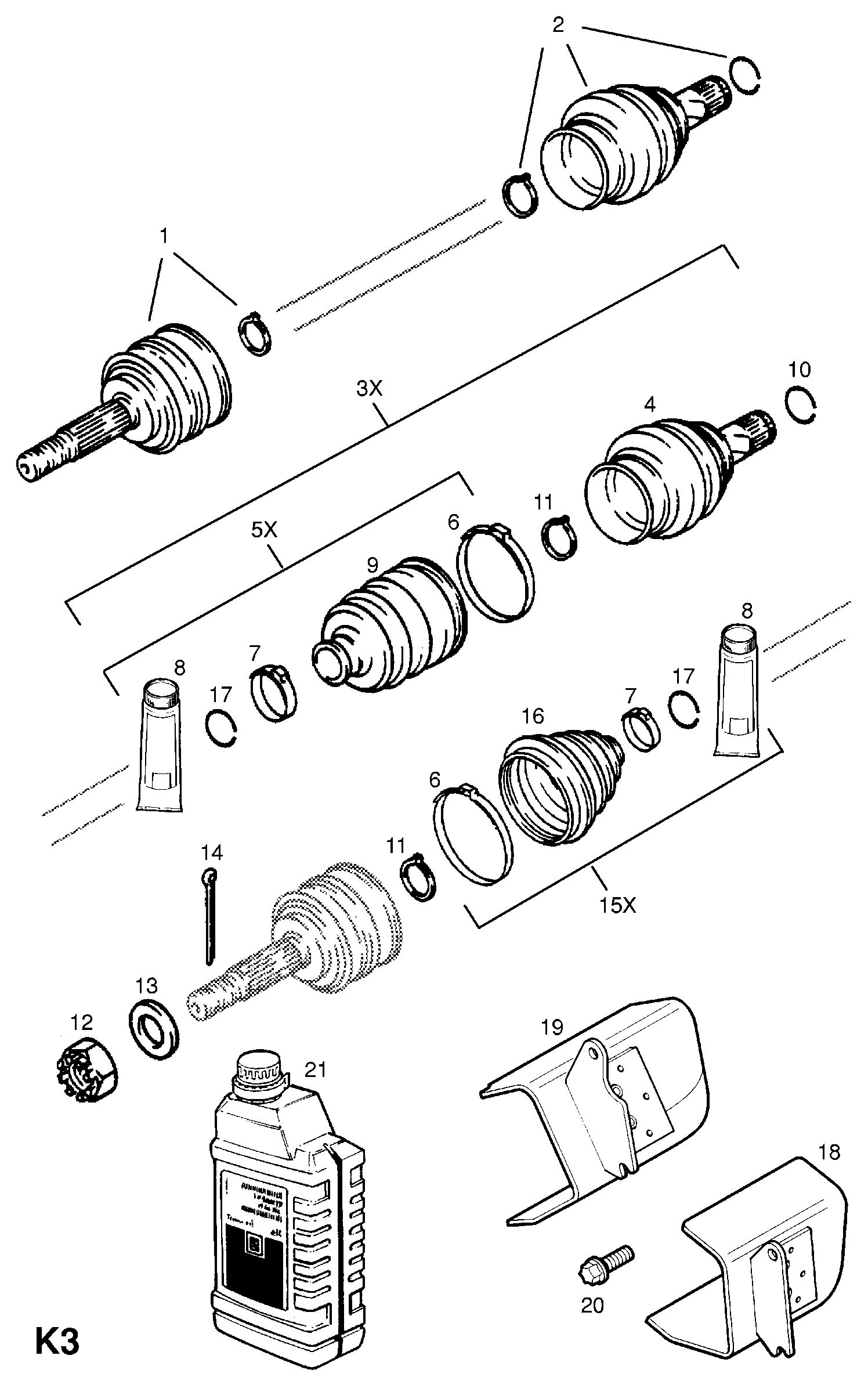 Chevrolet 374212 - Пыльник, приводной вал autospares.lv