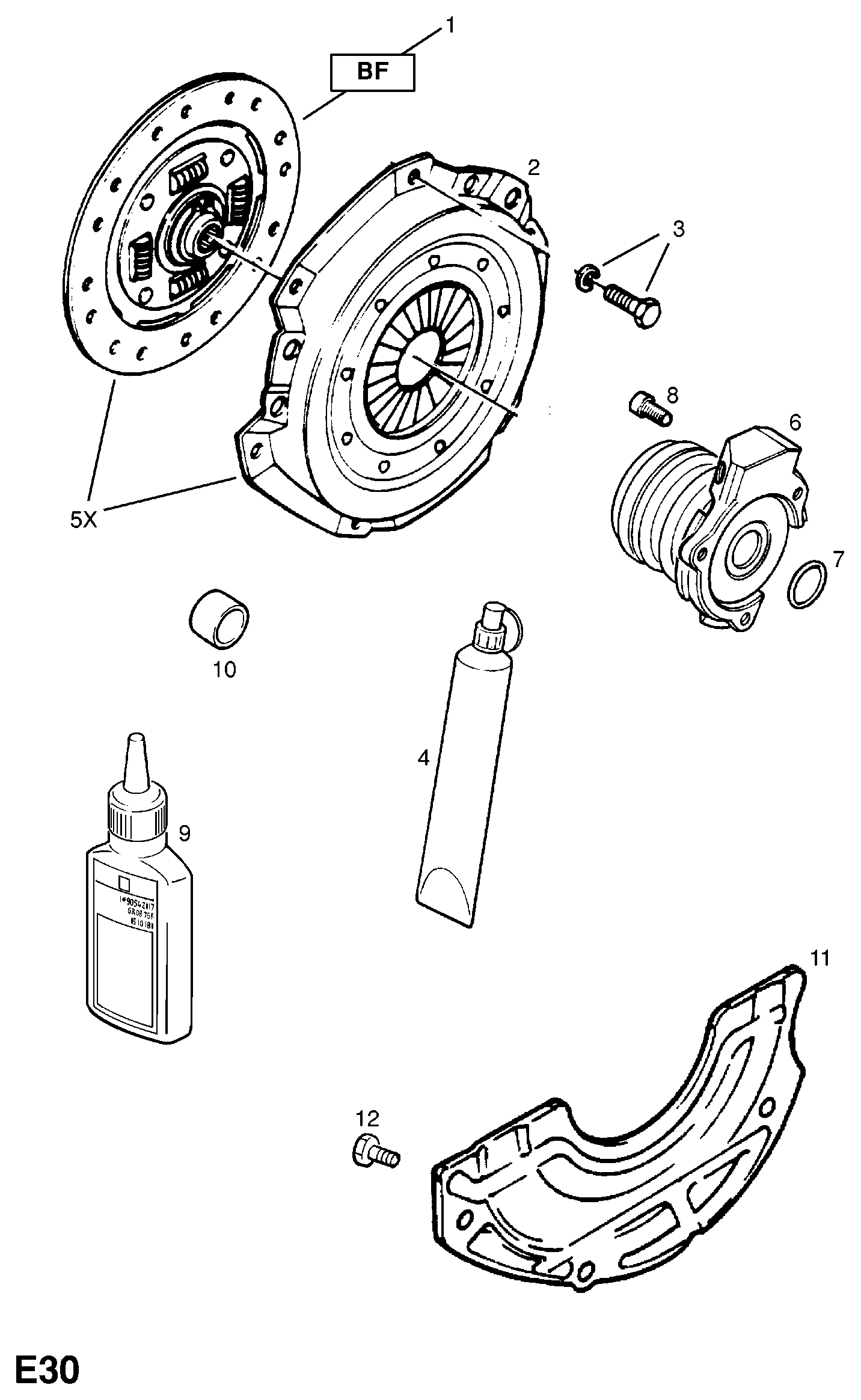 Opel 6 79 344 - Центральный выключатель, система сцепления autospares.lv