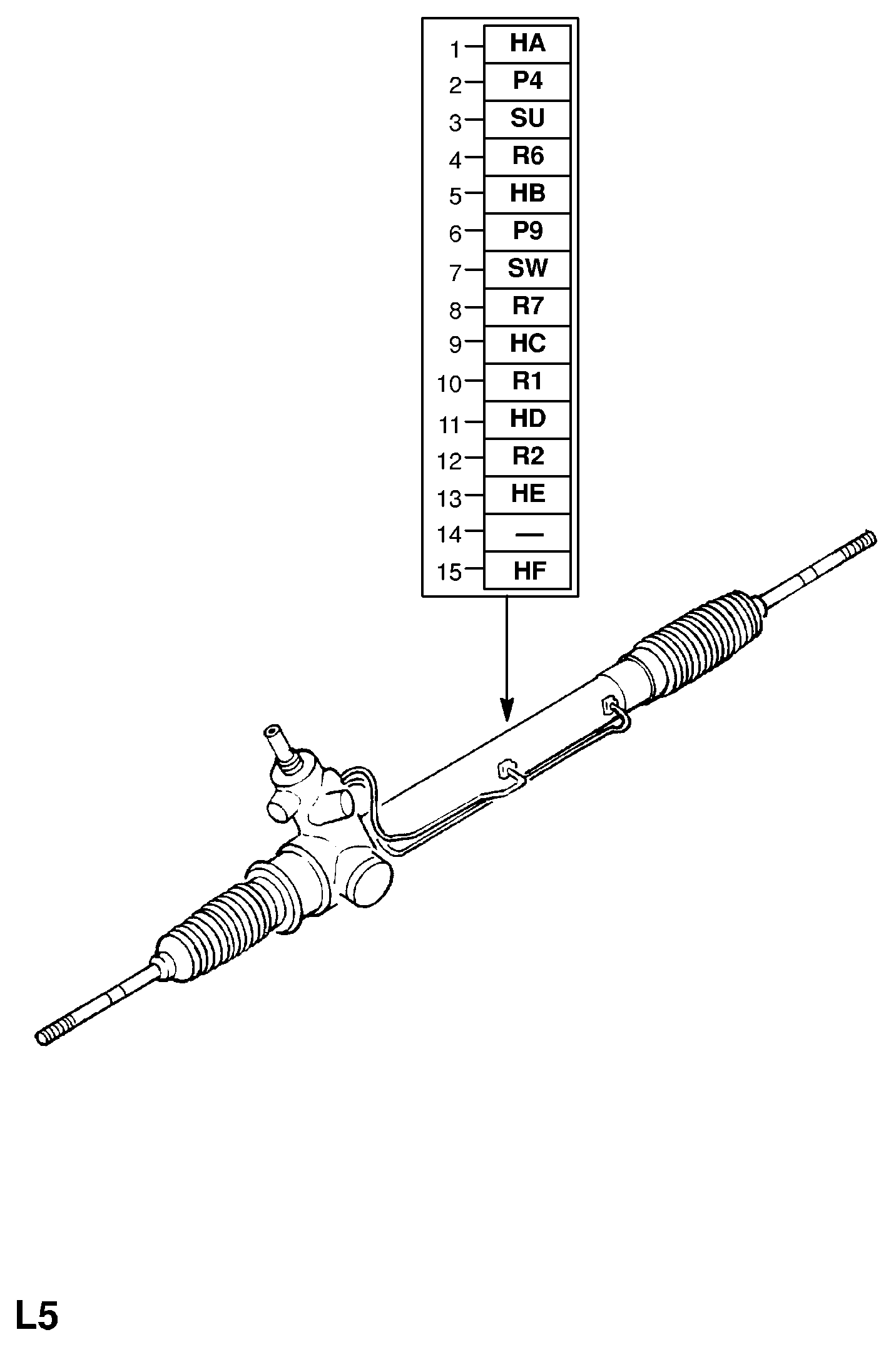 OM 900322 - Рулевой механизм, рейка autospares.lv