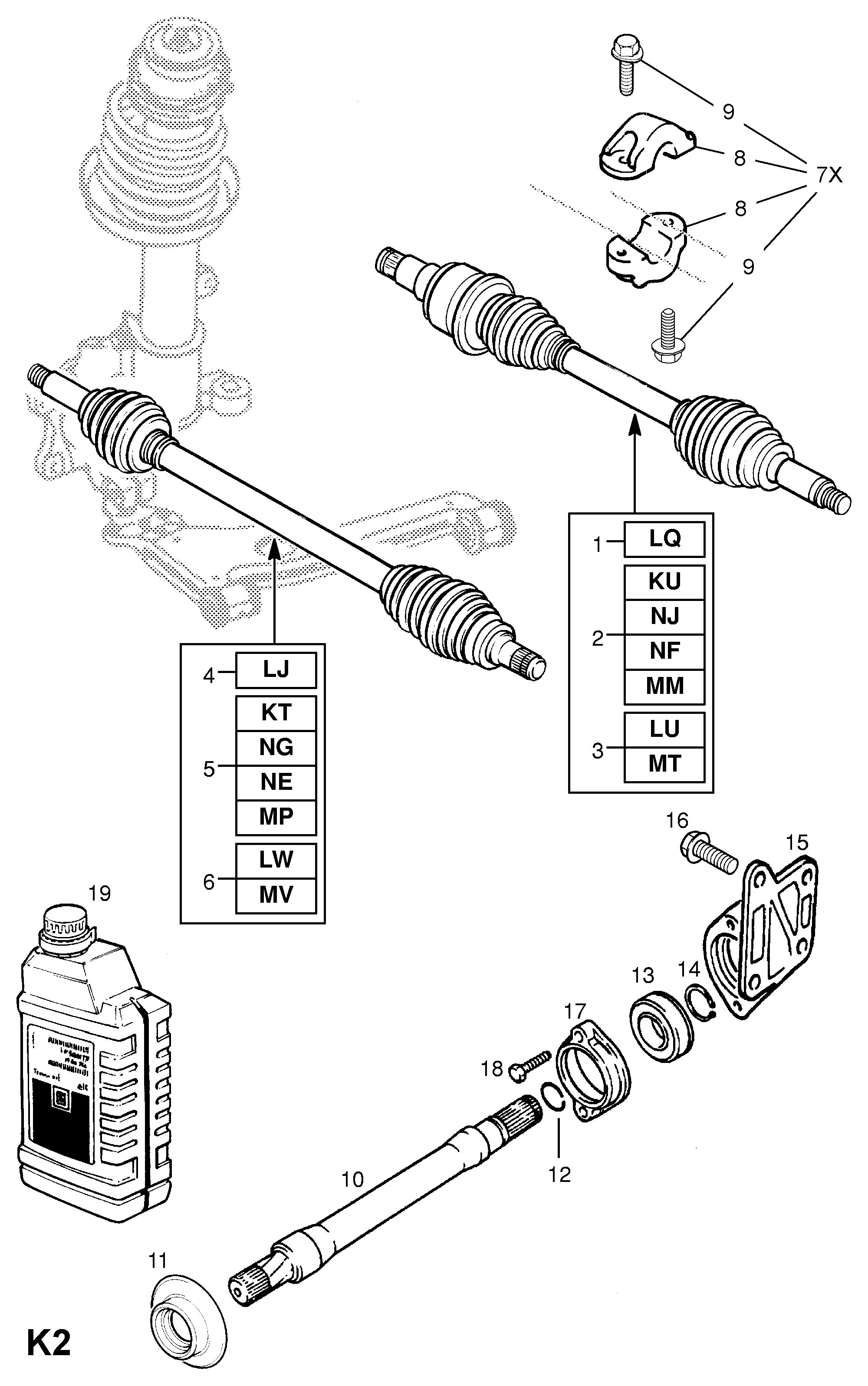 Opel 3 74 749 - Приводной вал autospares.lv