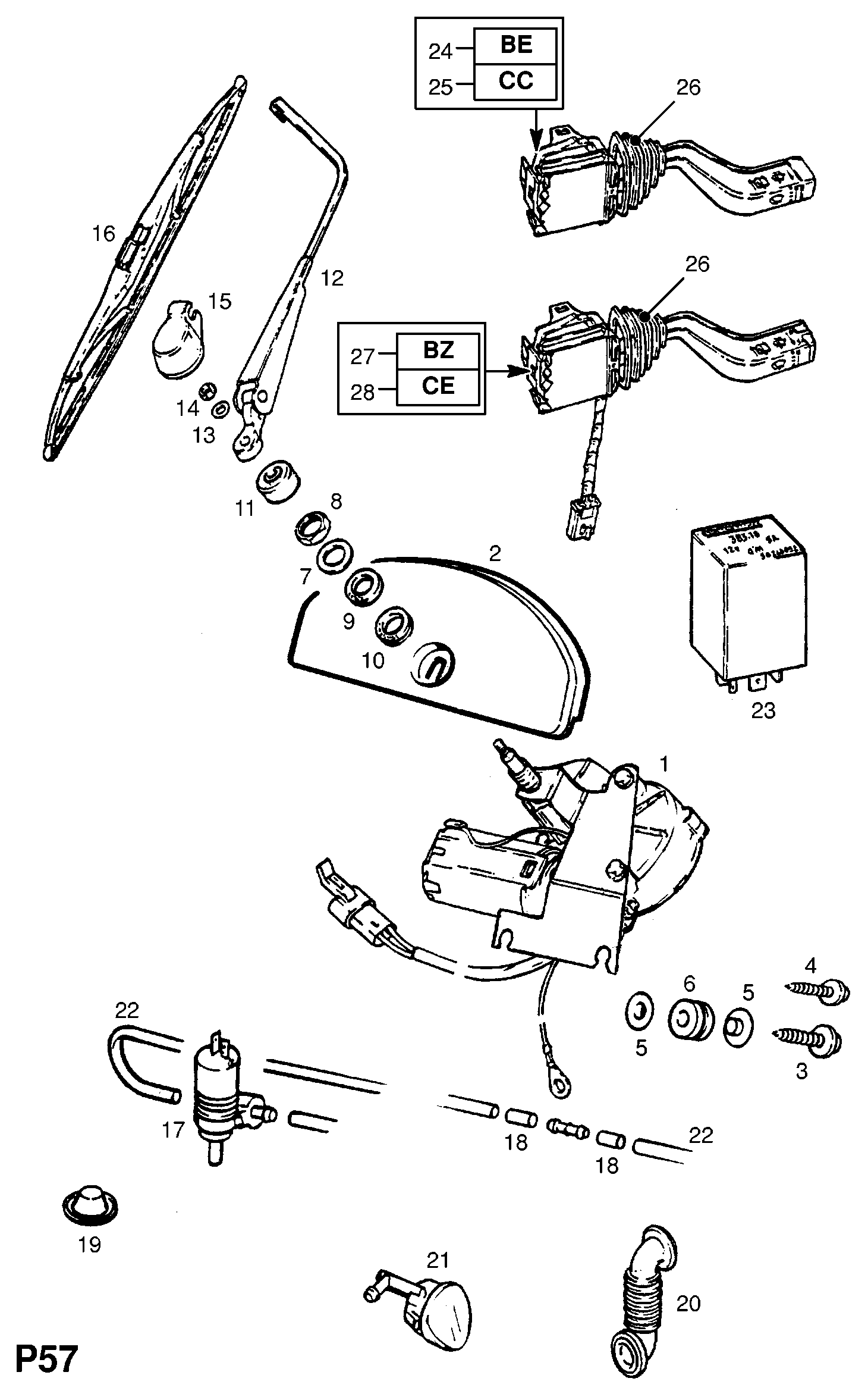 Opel 14 50 162 - Водяной насос, система очистки окон autospares.lv