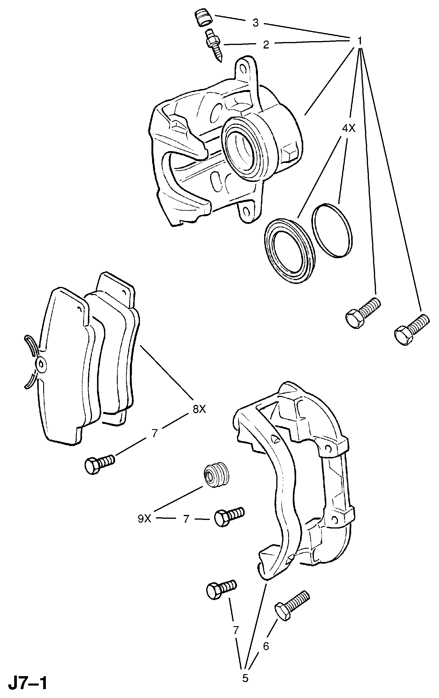 Vauxhall 16 05 033 - Тормозные колодки, дисковые, комплект autospares.lv