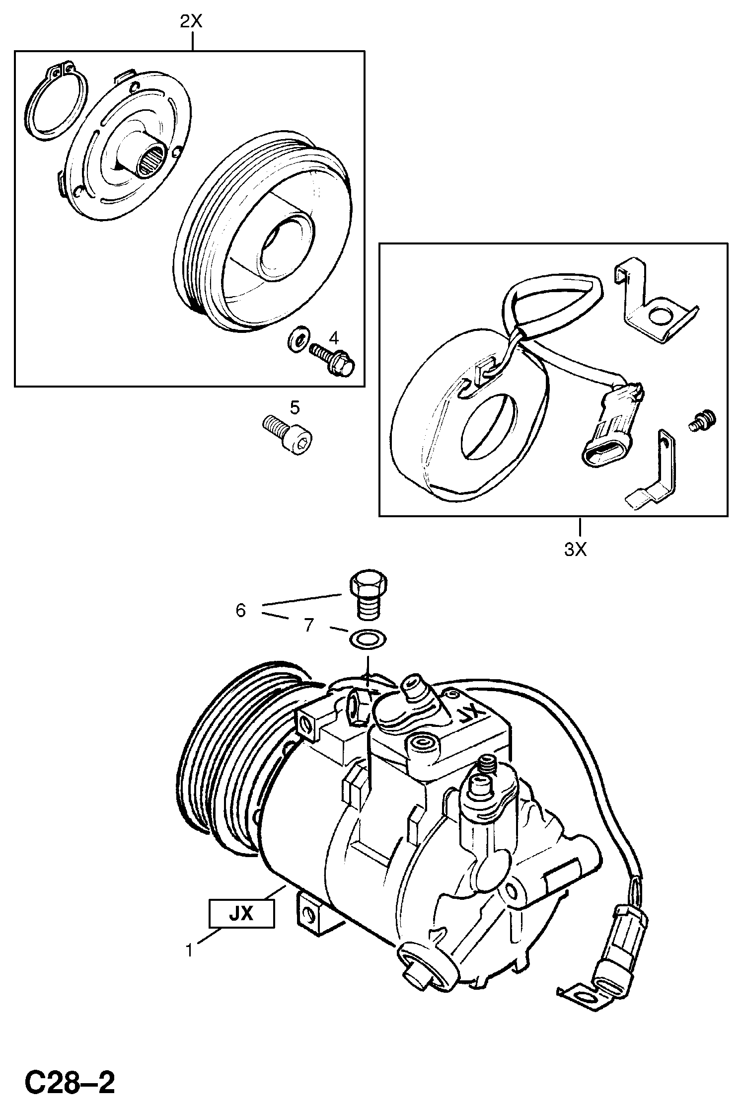 Opel 6854034 - Компрессор кондиционера autospares.lv