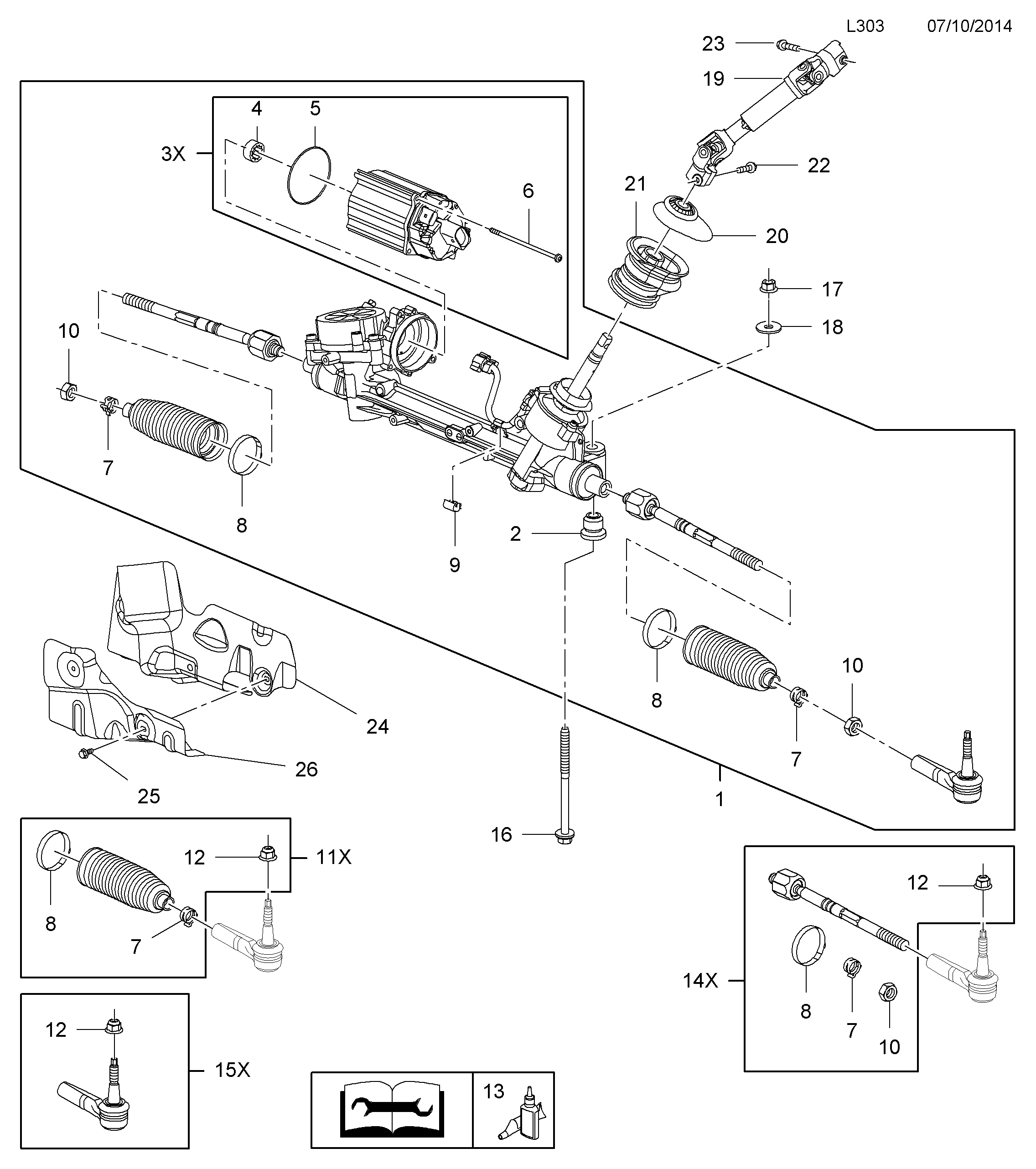 Opel 900526 - Рулевой механизм, рейка autospares.lv