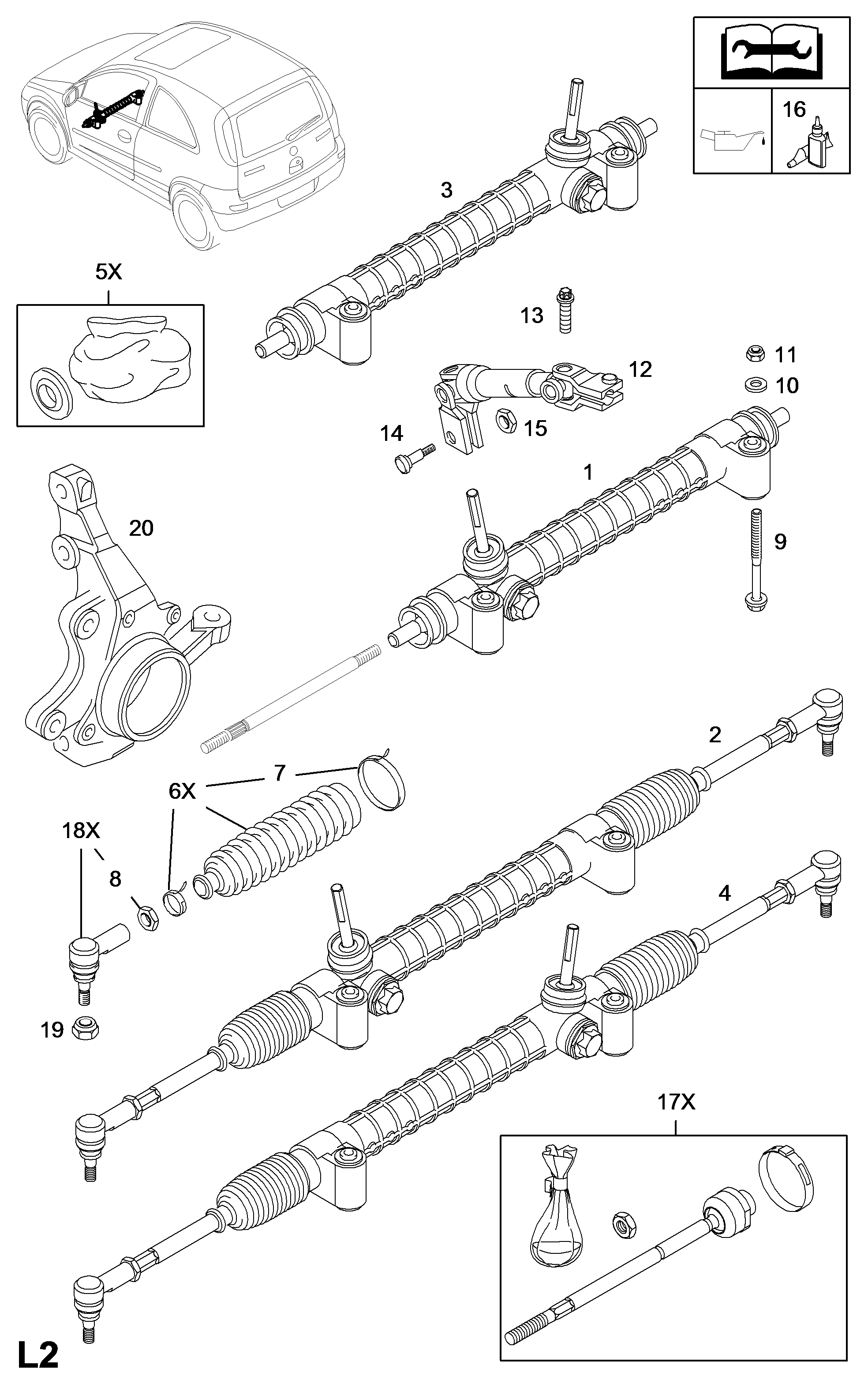 Opel 16 03 008 - Осевой шарнир, рулевая тяга autospares.lv