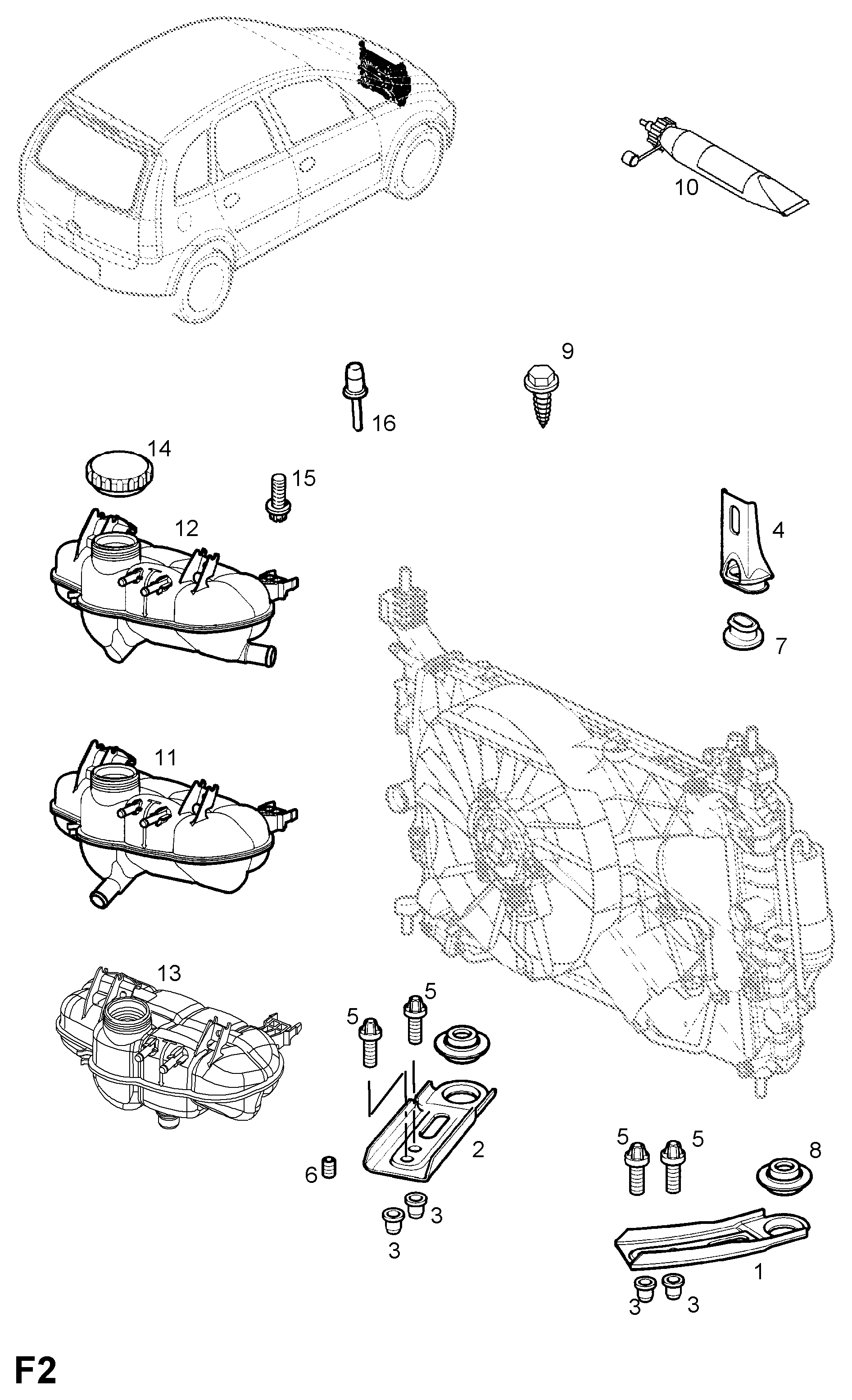 Opel 1304666 - Крышка, резервуар охлаждающей жидкости autospares.lv