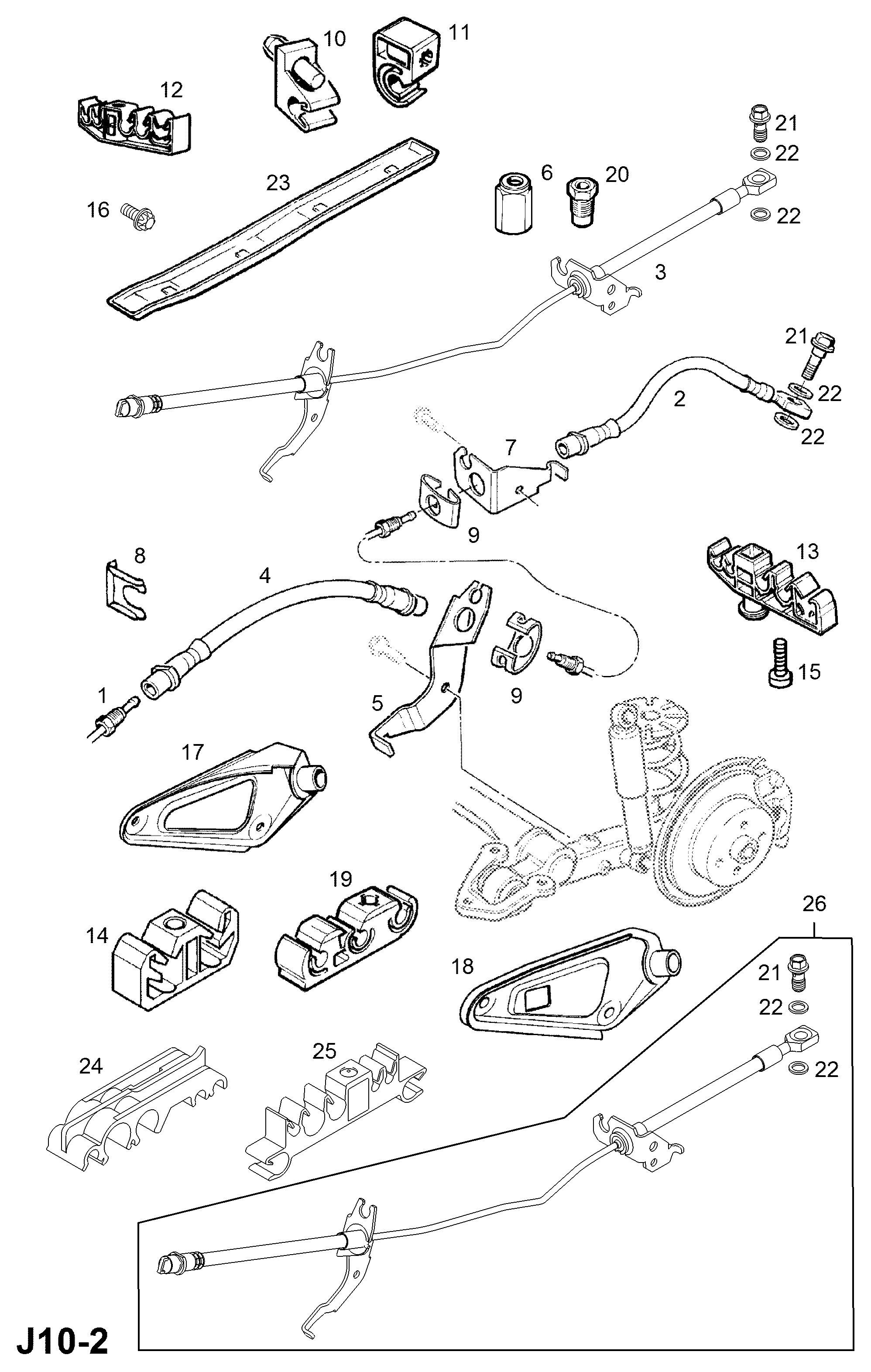 Vauxhall 5562114 - Тормозной шланг autospares.lv