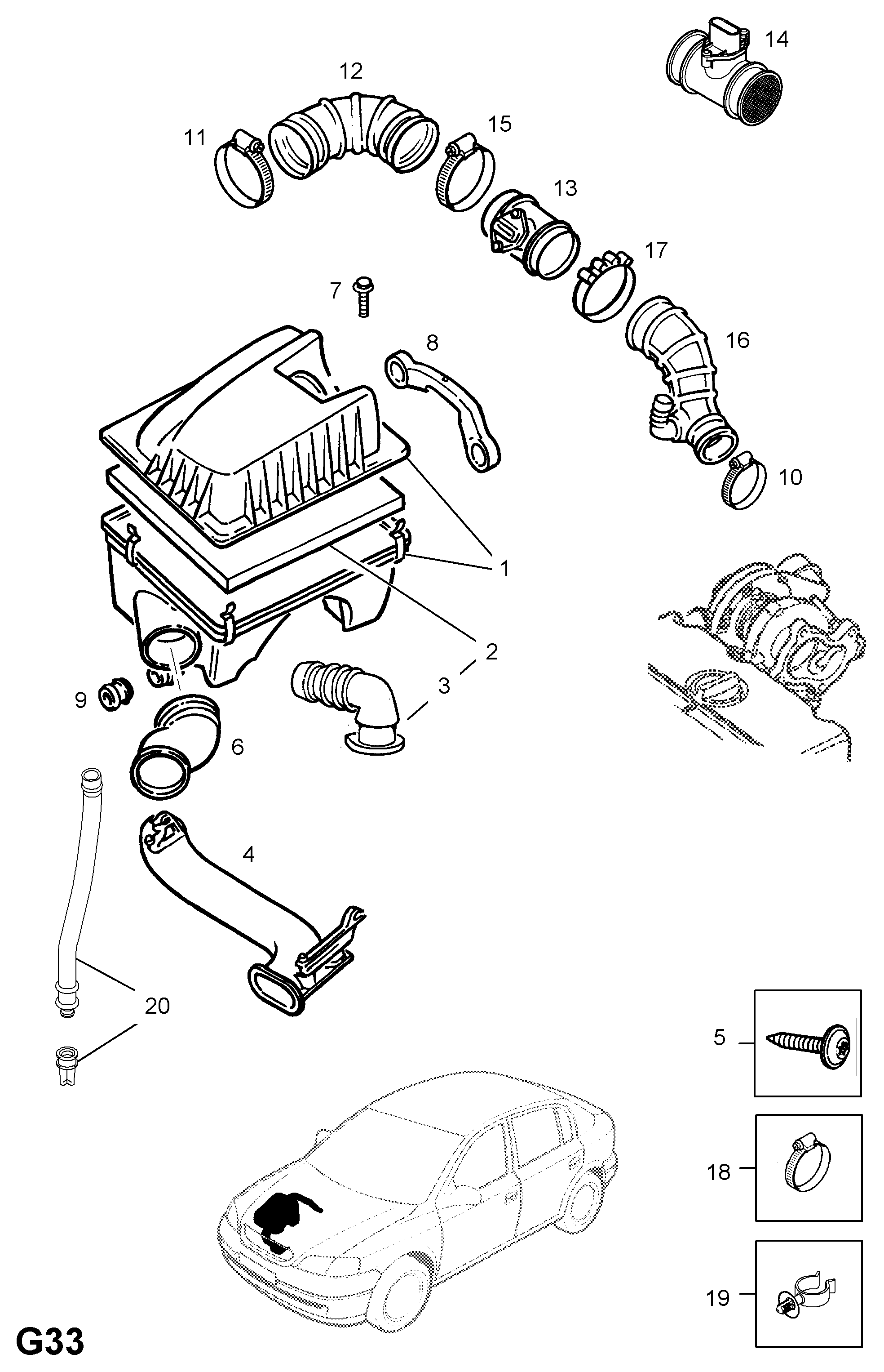 Opel 5834033 - Воздушный фильтр, двигатель autospares.lv