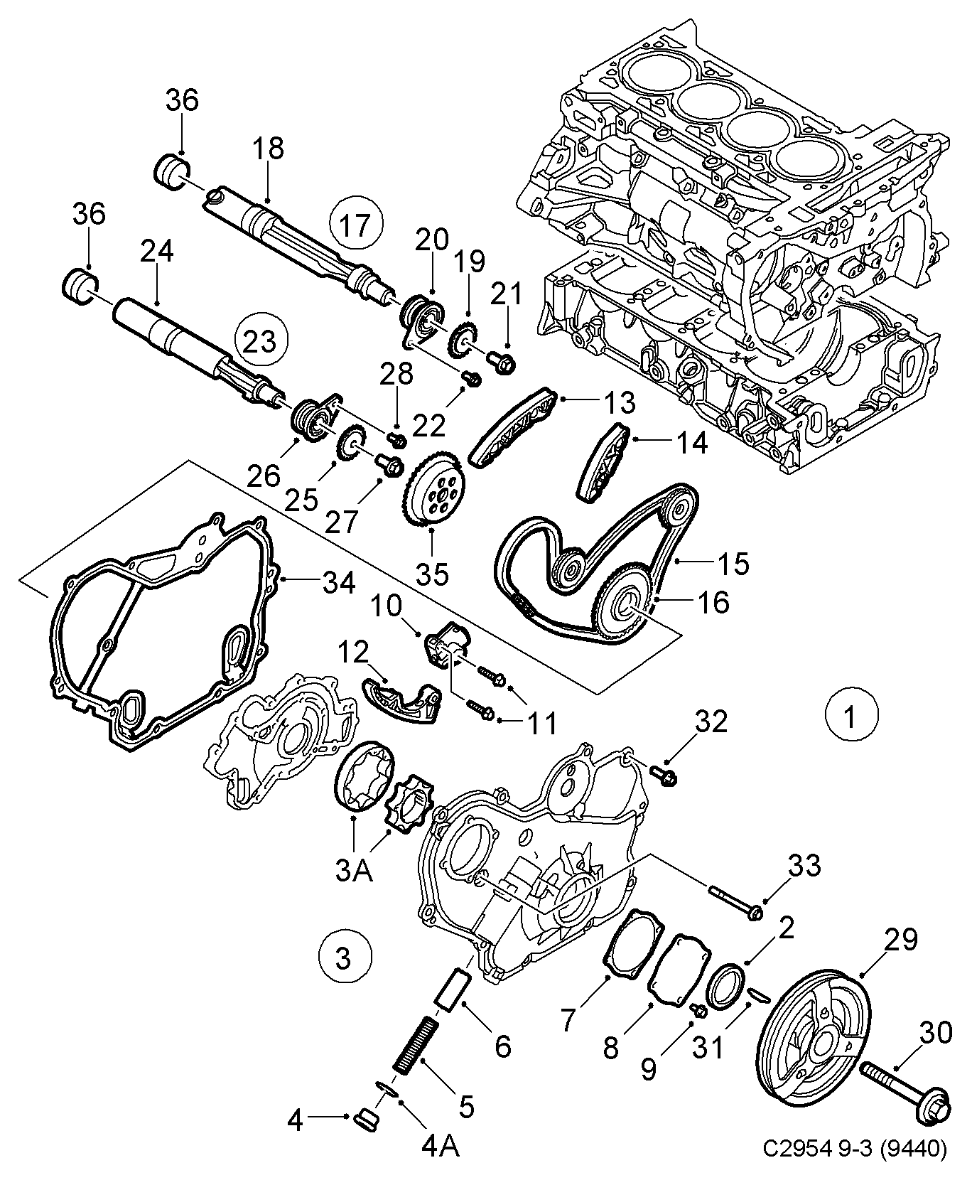 FIAT 55354438 - Комплект цепи привода распредвала autospares.lv