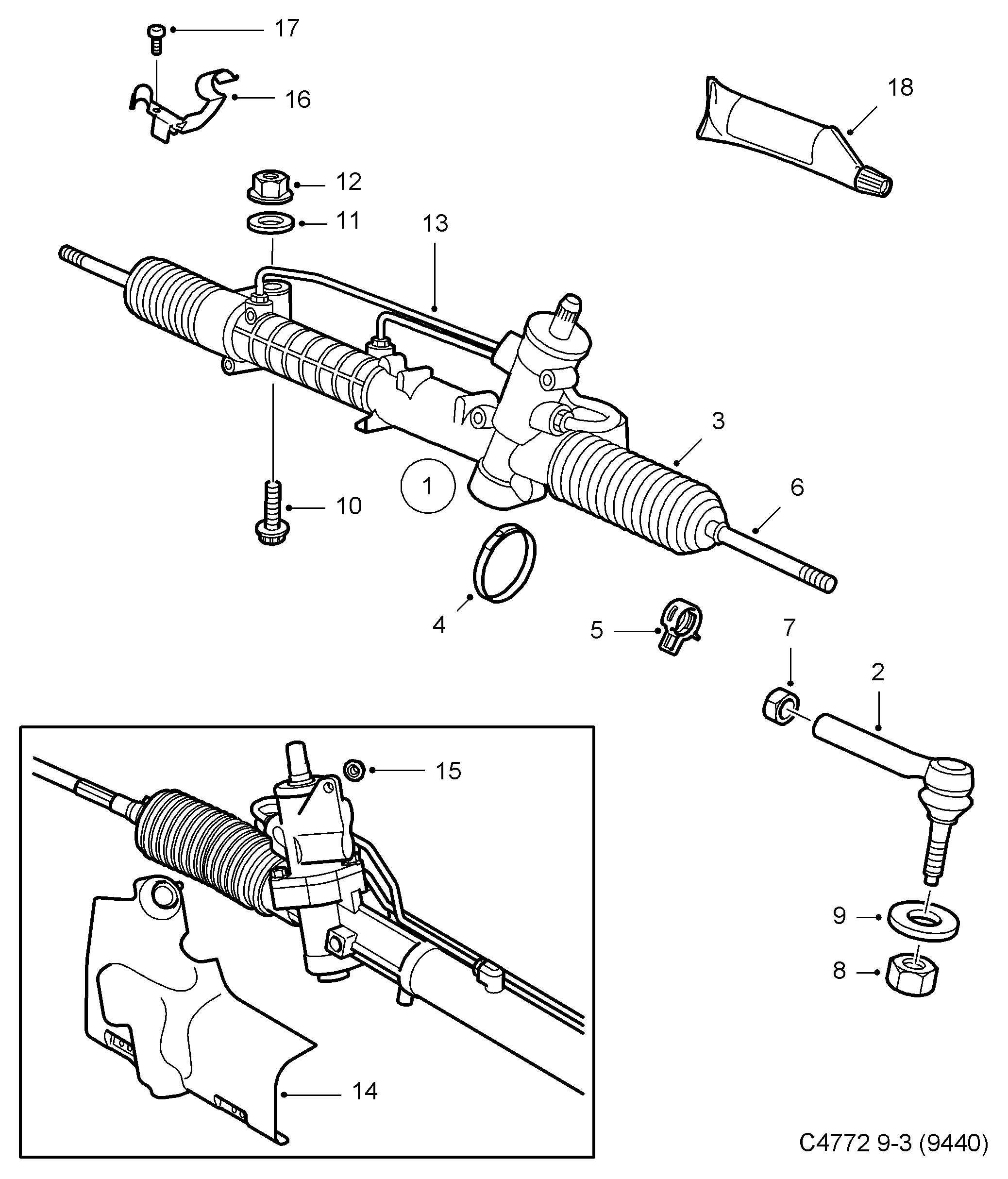 DAEWOO 93172254 - Наконечник рулевой тяги, шарнир autospares.lv