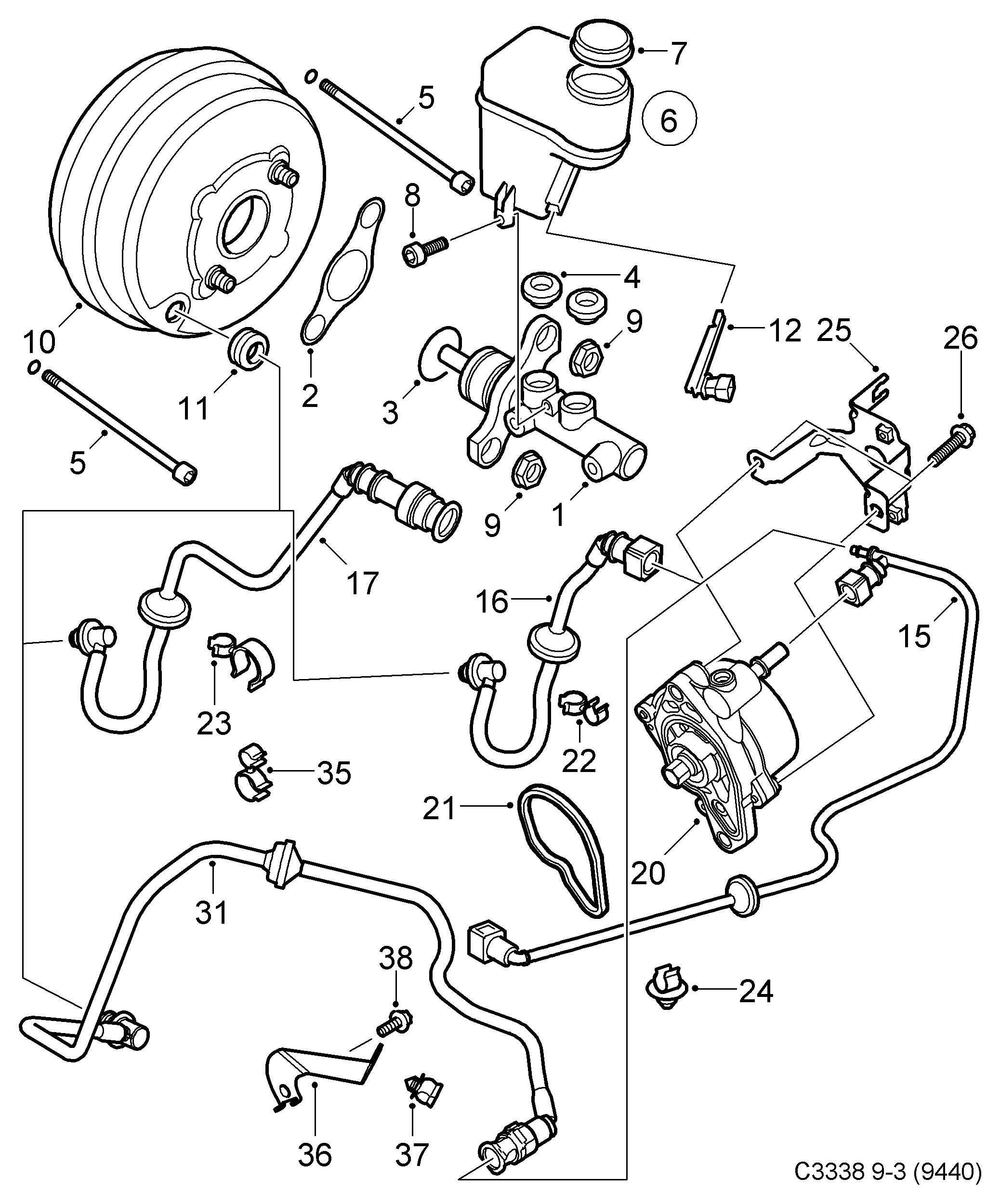 Opel 55561100 - Прокладка, вакуумный насос autospares.lv