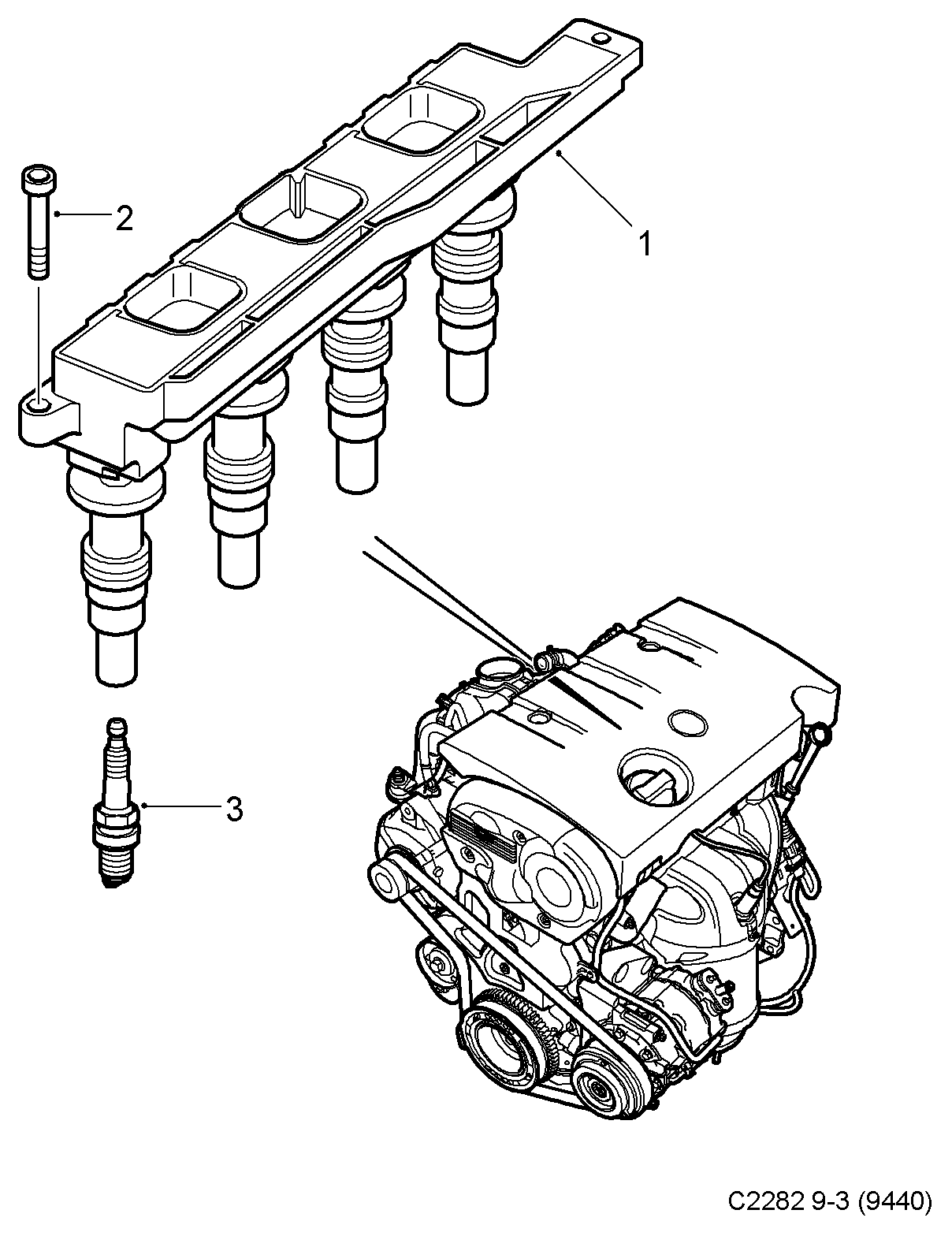 SAAB 9119567 - Катушка зажигания autospares.lv