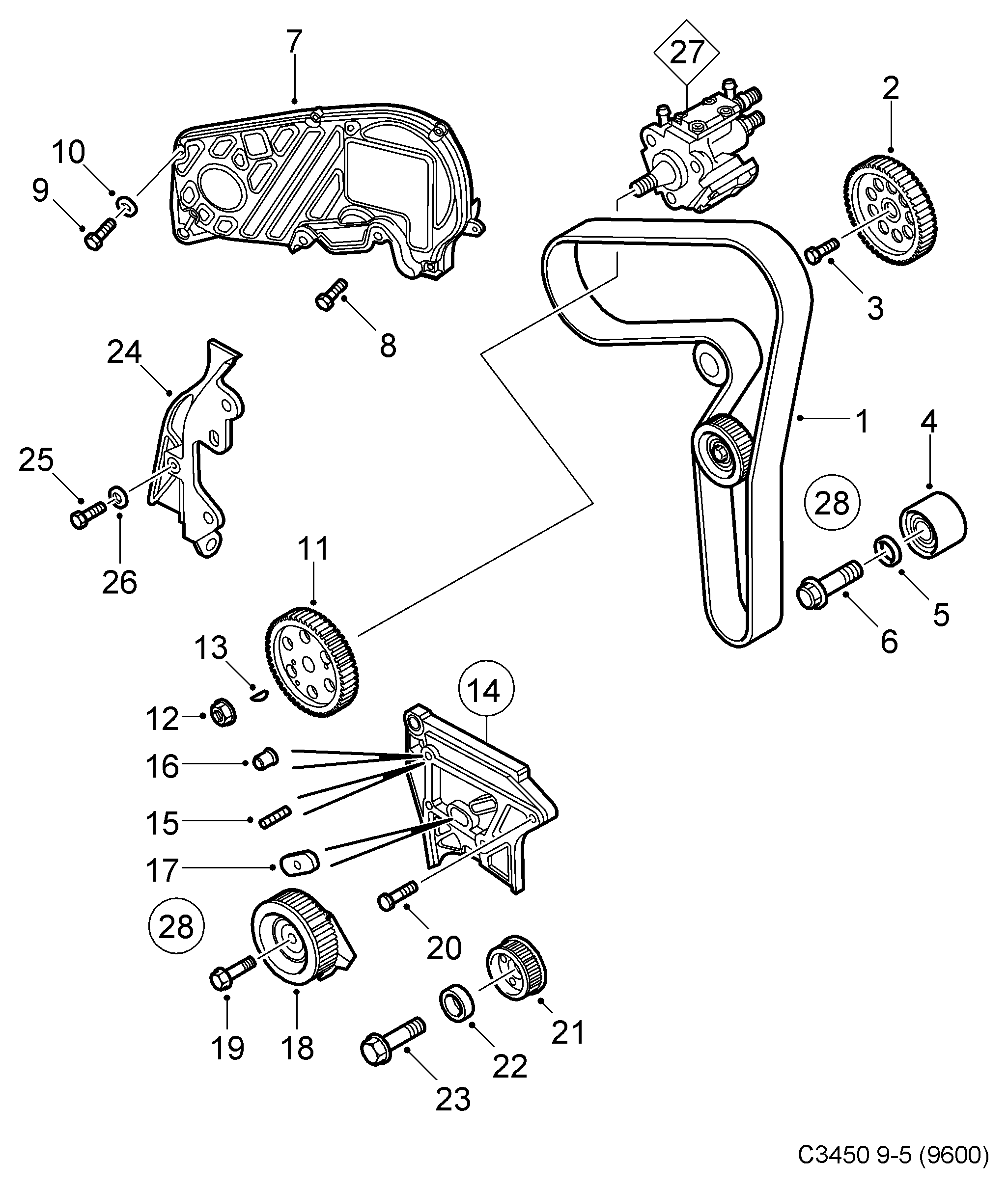 Opel 93191278 - Комплект зубчатого ремня ГРМ autospares.lv