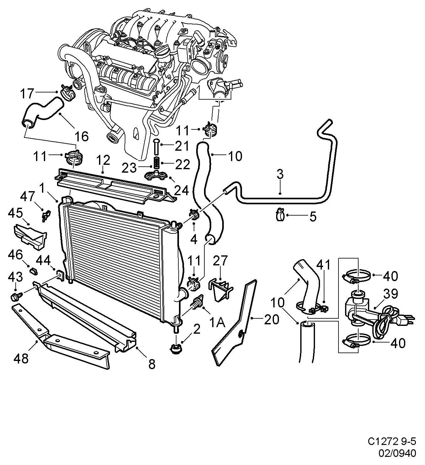 SAAB 4575734 - Радиатор, охлаждение двигателя autospares.lv