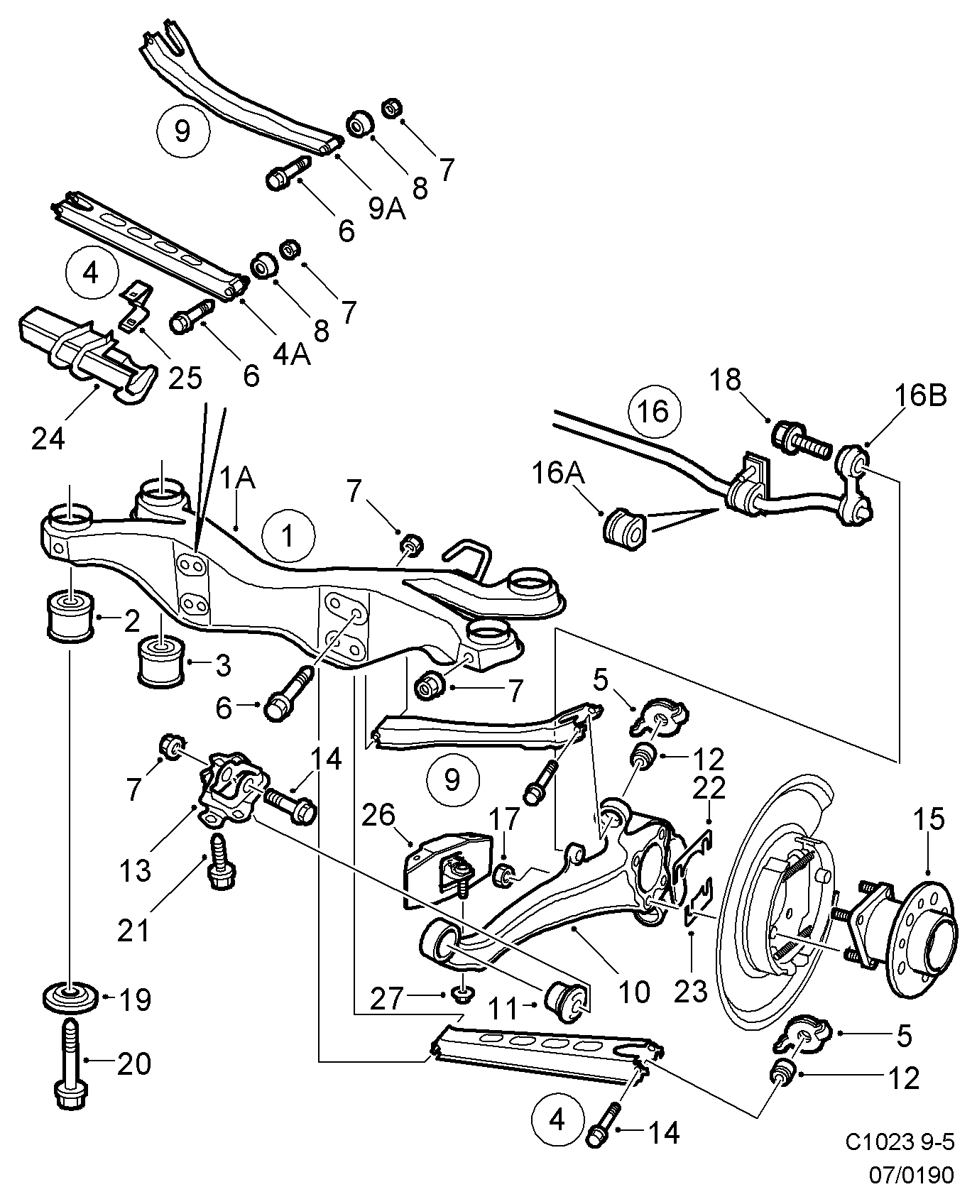 SAAB 4566600 - Сайлентблок, рычаг подвески колеса autospares.lv