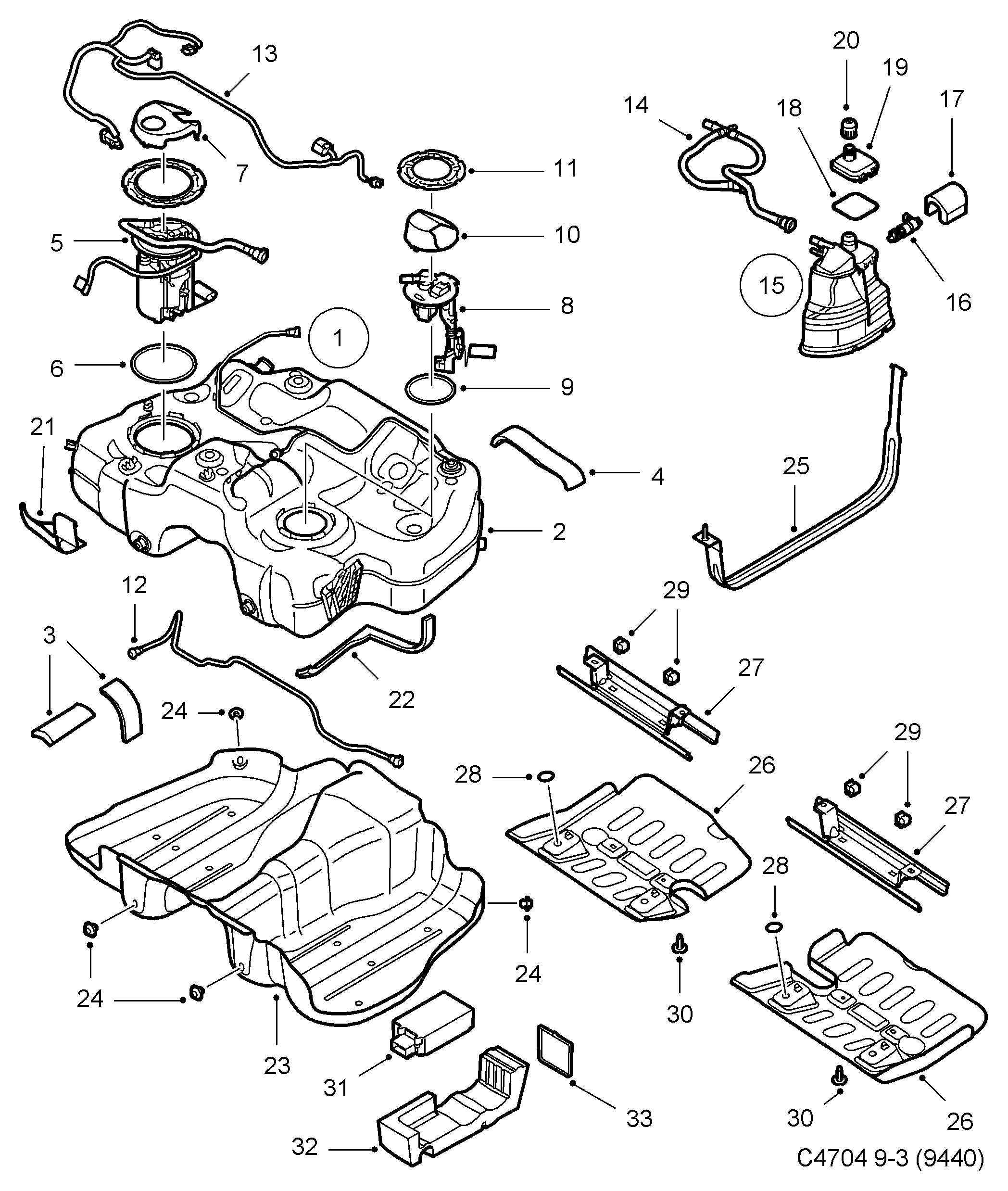 SAAB 22682316 - Топливный фильтр autospares.lv