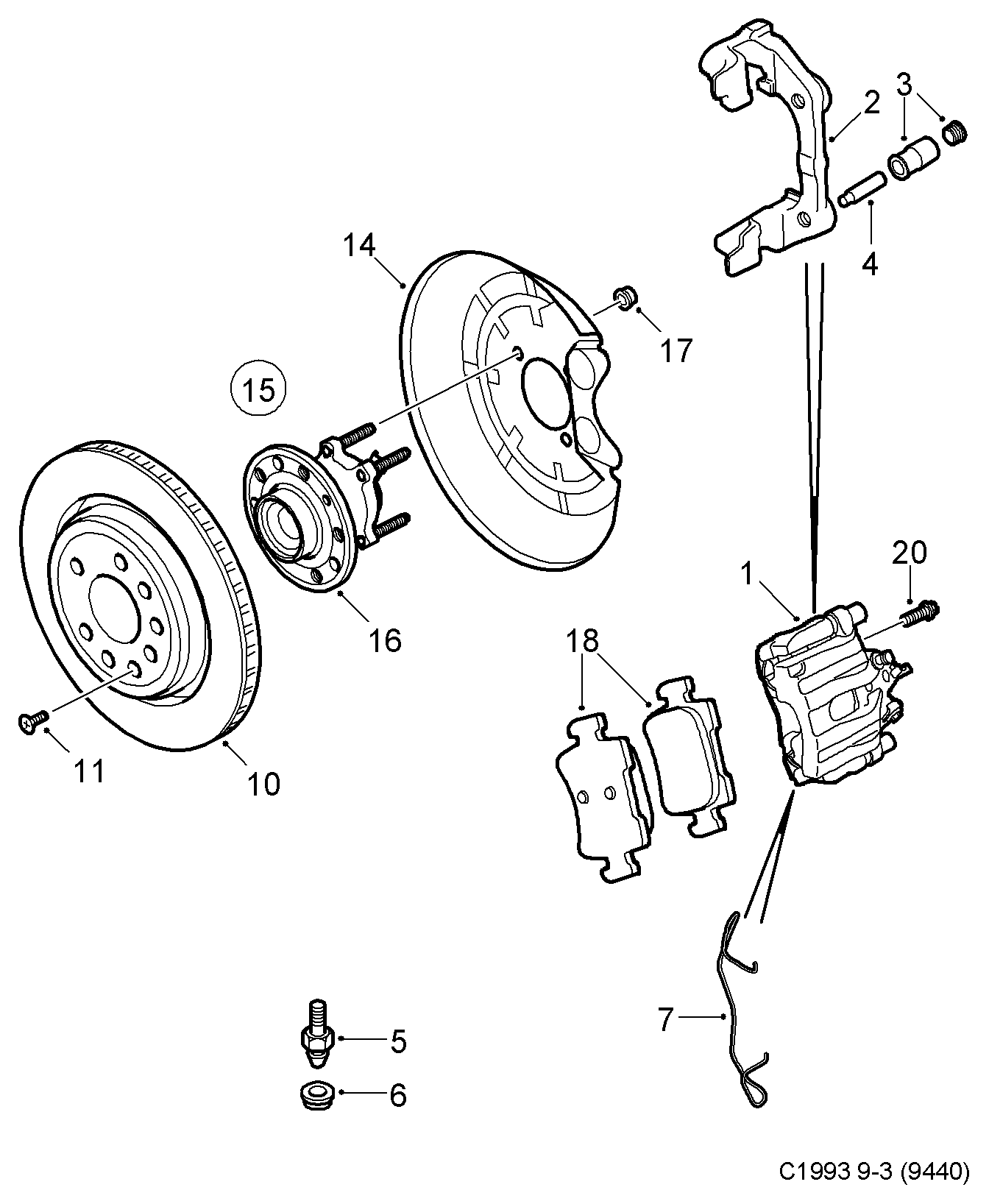 SAAB 93172191 - Пружина, тормозной суппорт autospares.lv