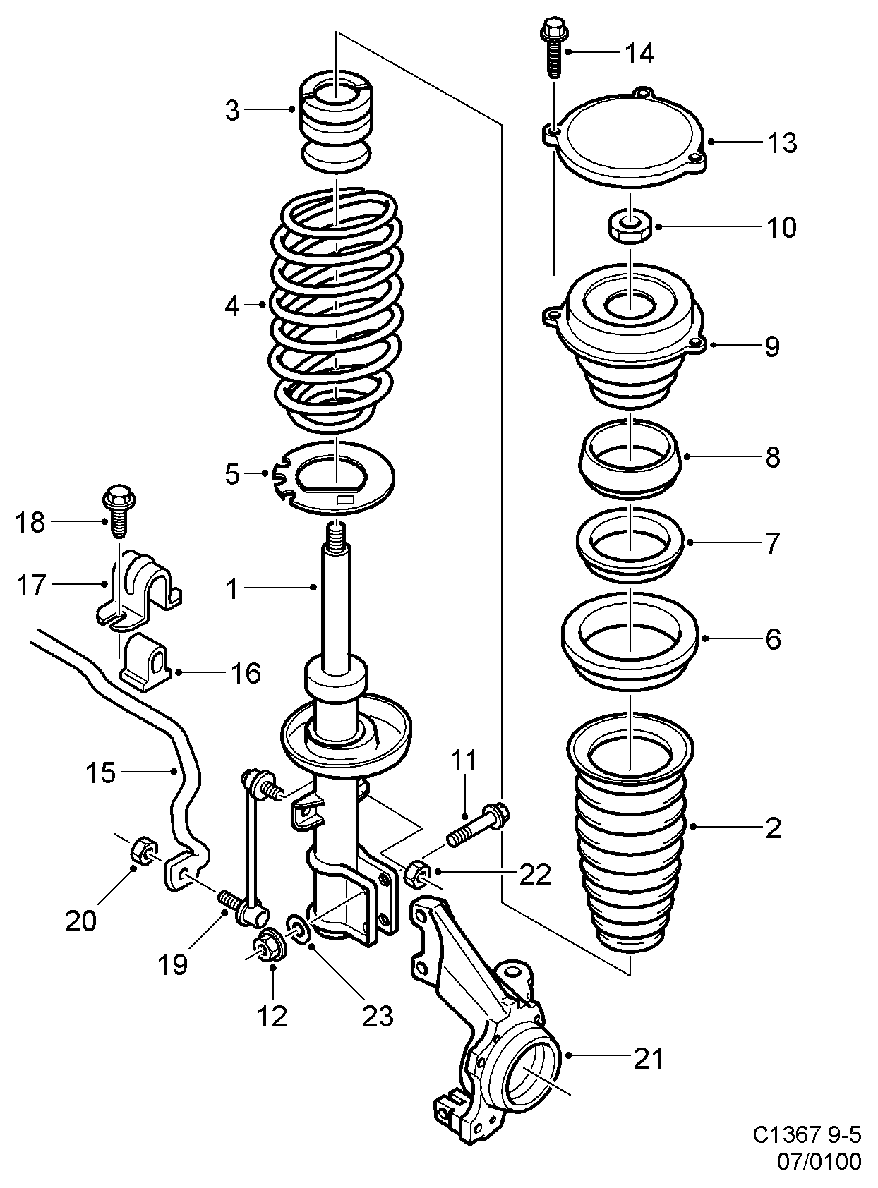 Opel 5236823 - Тяга / стойка, стабилизатор autospares.lv