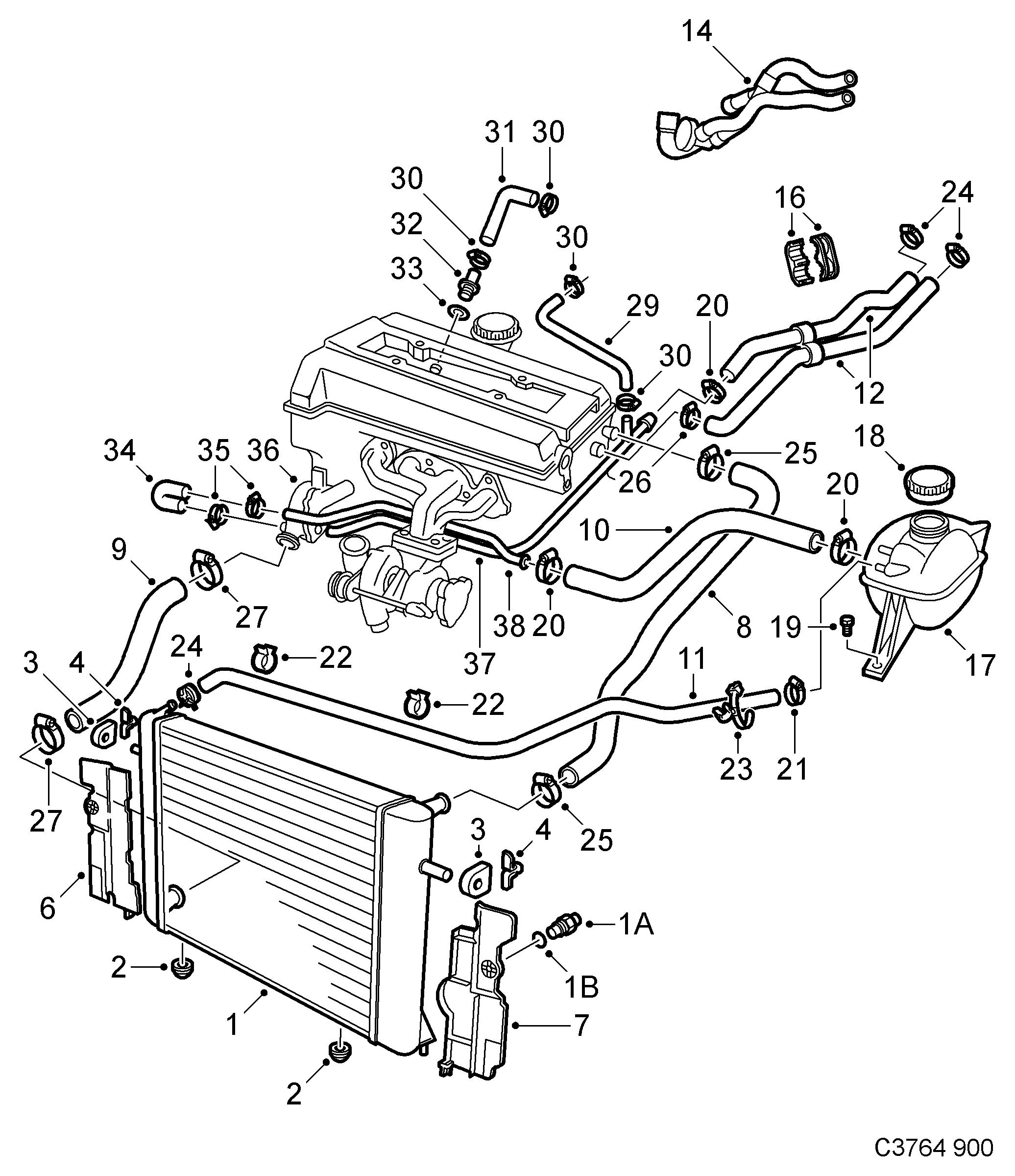 SAAB 43 567 70 - Крышка, резервуар охлаждающей жидкости autospares.lv