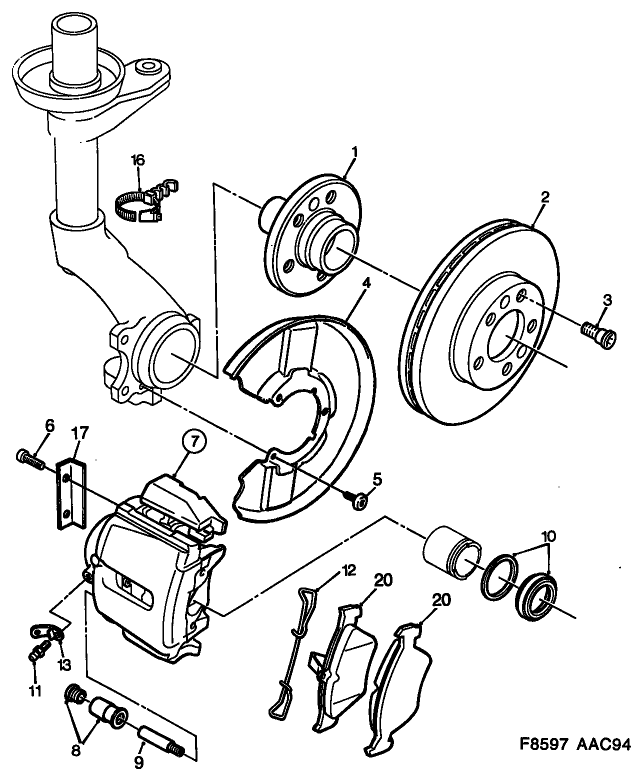 SAAB 4482550 - Тормозной суппорт autospares.lv