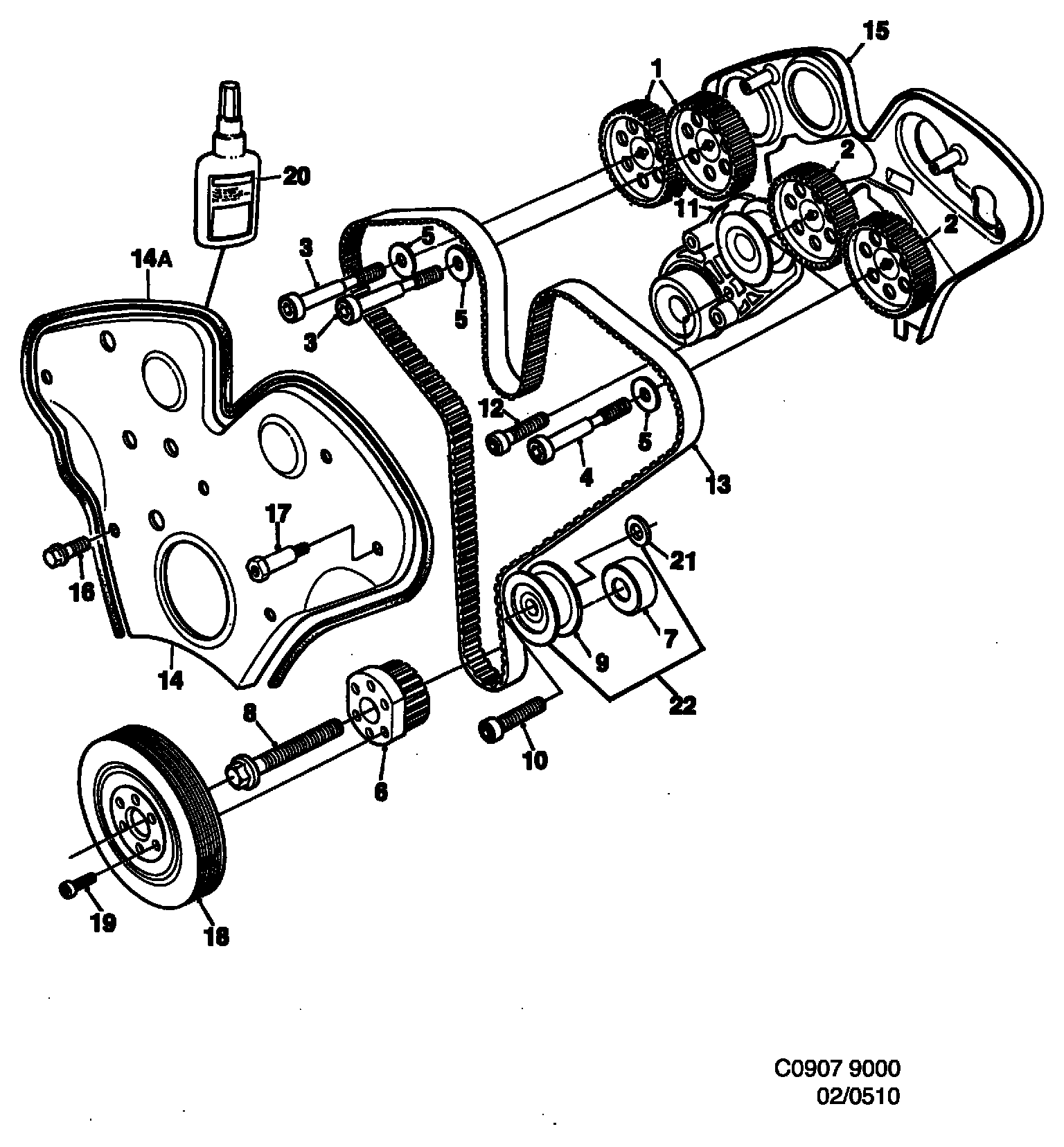 SAAB 47 70 459 - Направляющий ролик, зубчатый ремень ГРМ autospares.lv