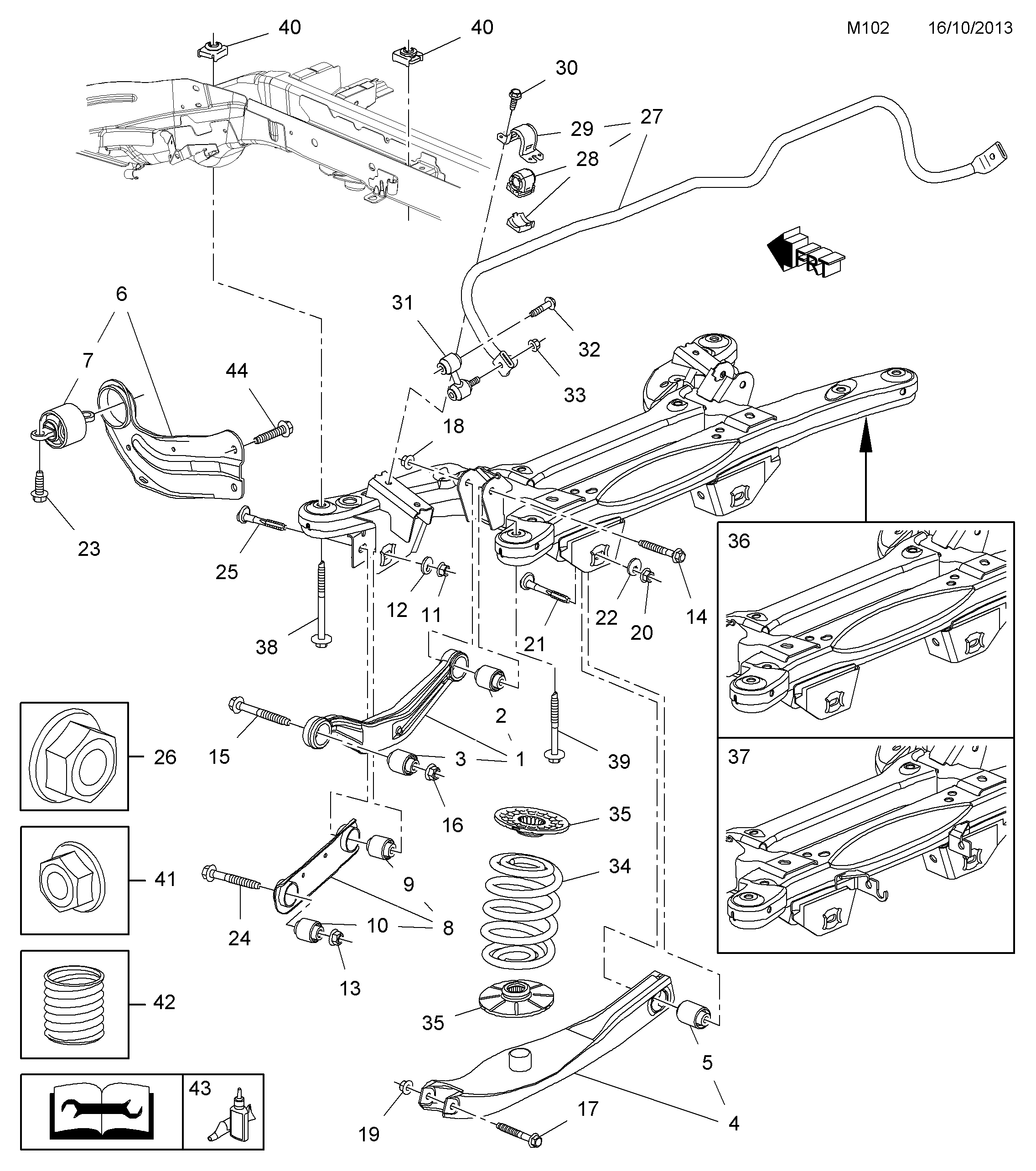 Buick 4 23 046 - Сайлентблок, рычаг подвески колеса autospares.lv