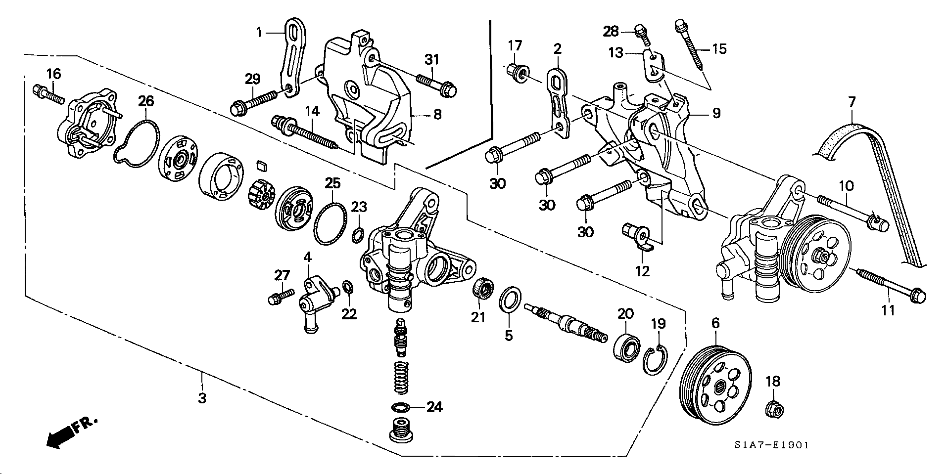 Honda 56992-PDA-E01 - Поликлиновой ремень autospares.lv