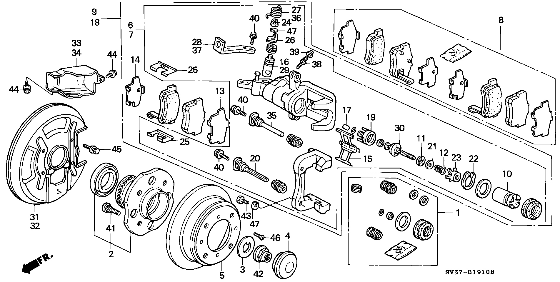 Honda 42200-SV4-N51 - Подшипник ступицы колеса, комплект autospares.lv