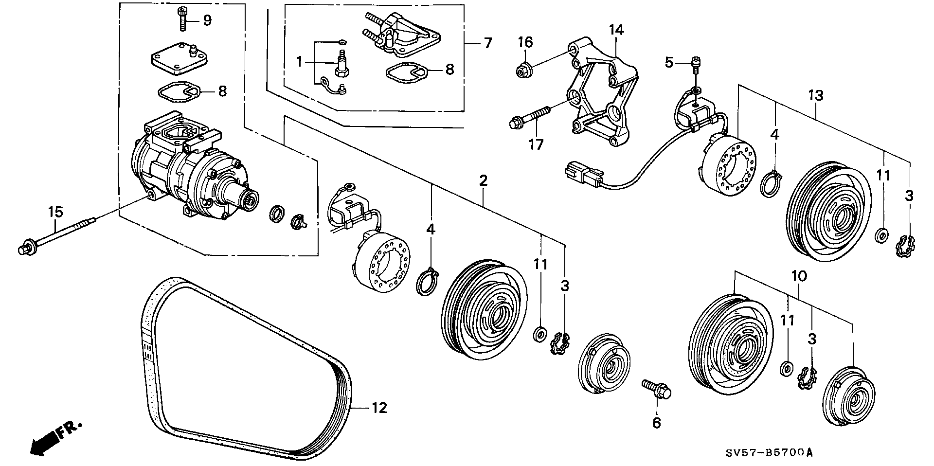 Honda 38920-P0A-J01 - Поликлиновой ремень autospares.lv