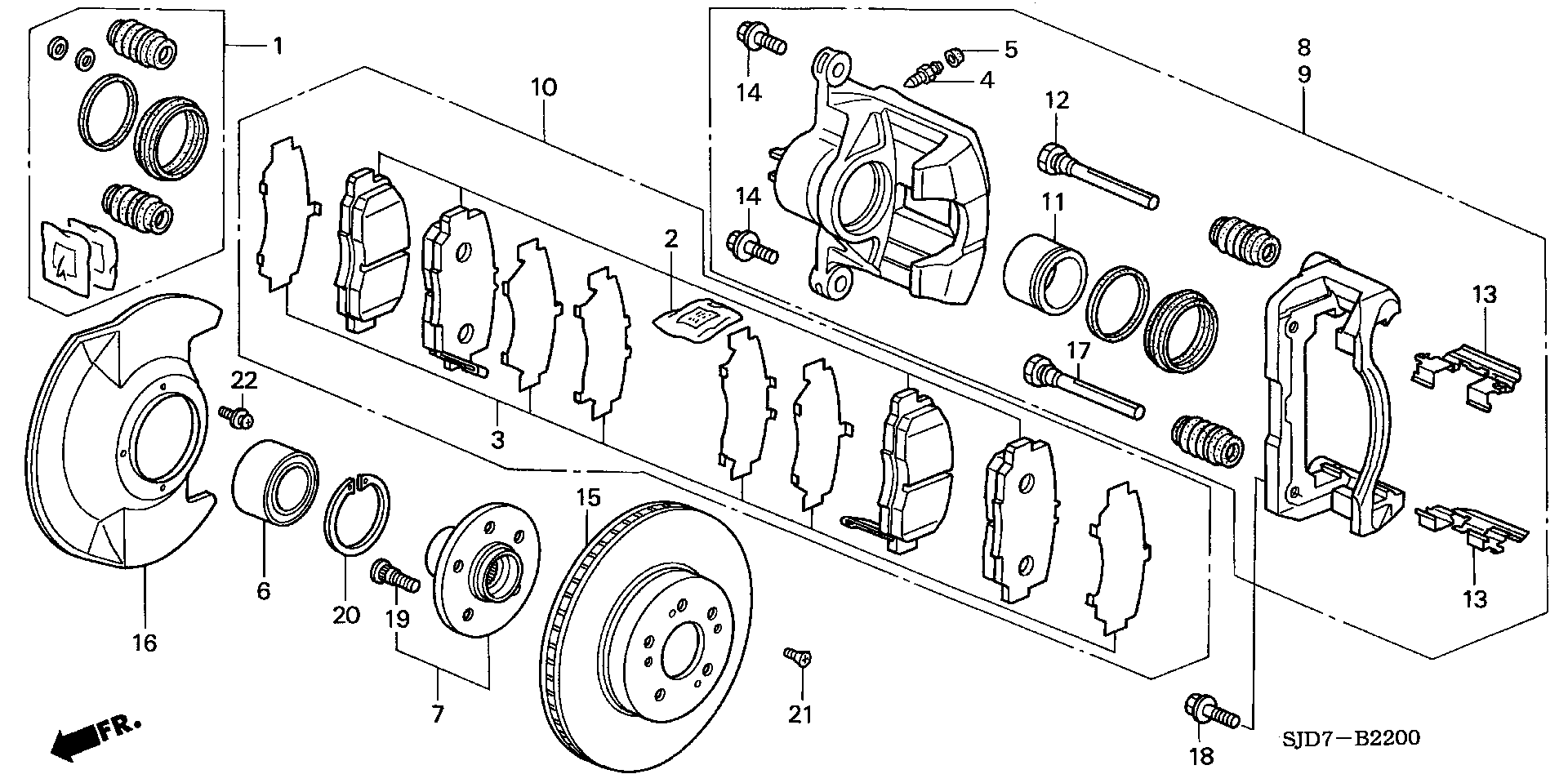 Honda 90681-SDA-A00 - Подшипник ступицы колеса, комплект autospares.lv