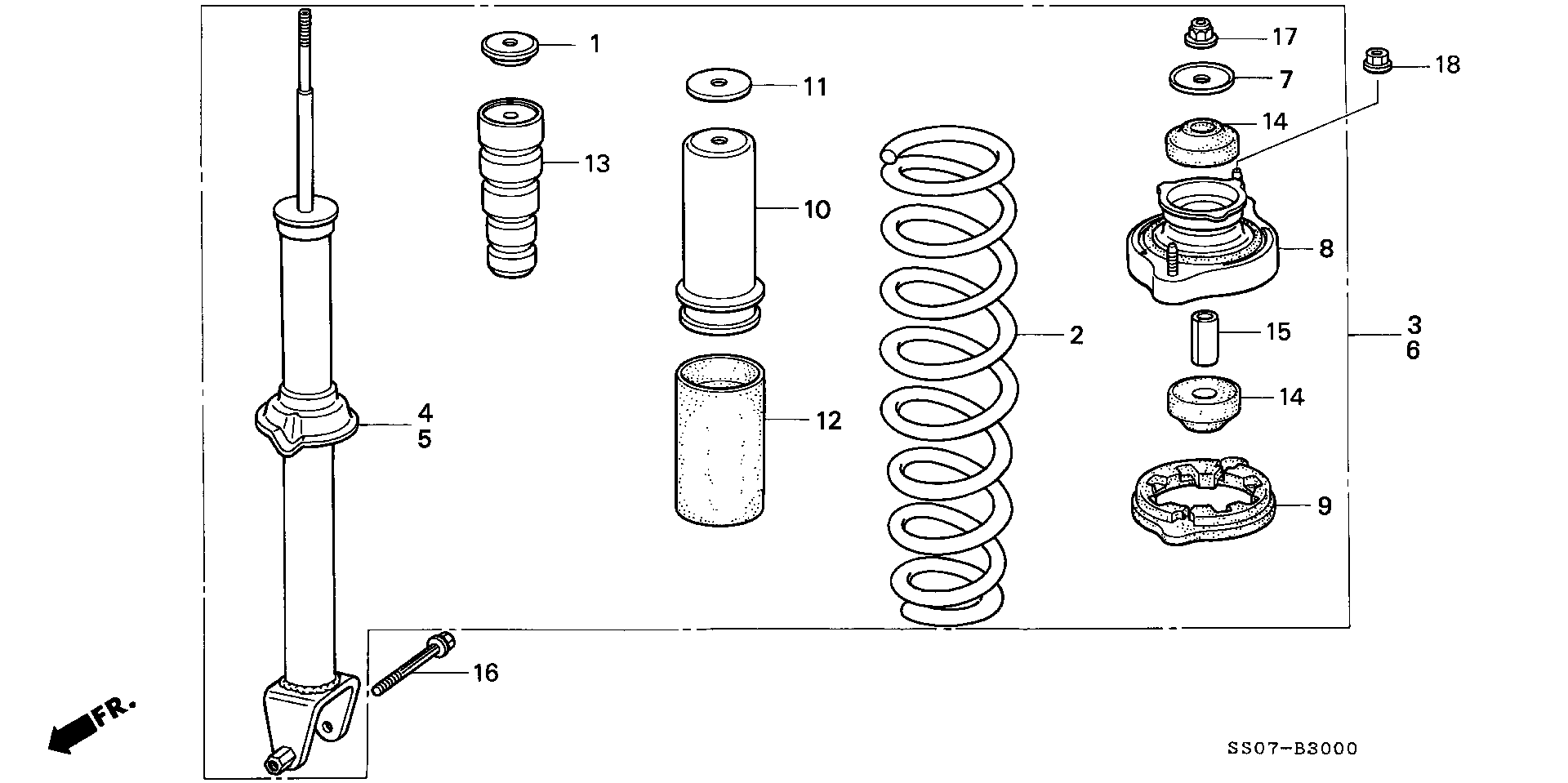 Honda 52611-SS0-903 - Амортизатор autospares.lv