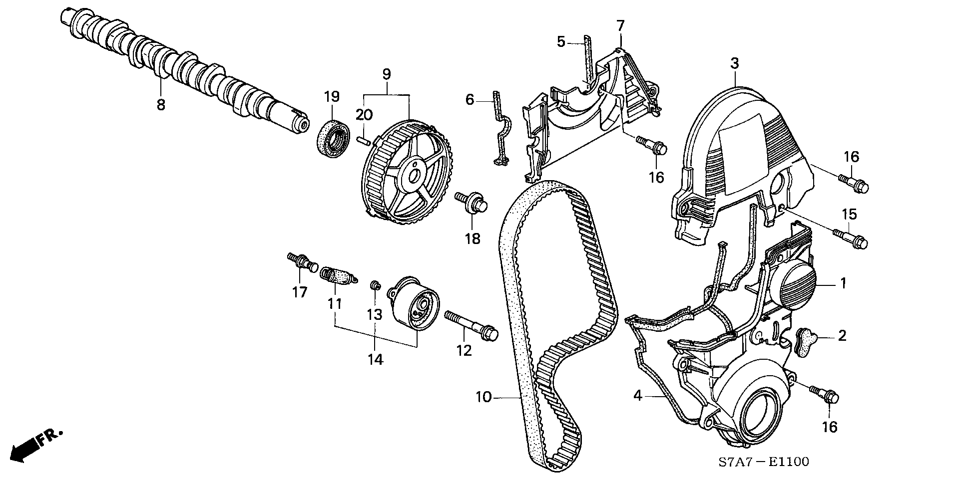 Honda 14400-PLM-014 - Зубчатый ремень ГРМ autospares.lv